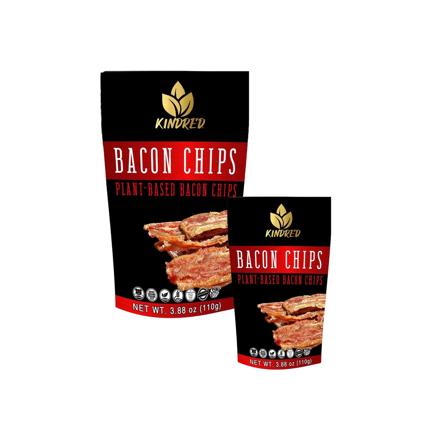 Vegetari Kindred Plant based Crispy Bacon Chips Snack 110G Healthy No Pork Zero Trans-fat Vegan Gluten-free Zero Cholesterol