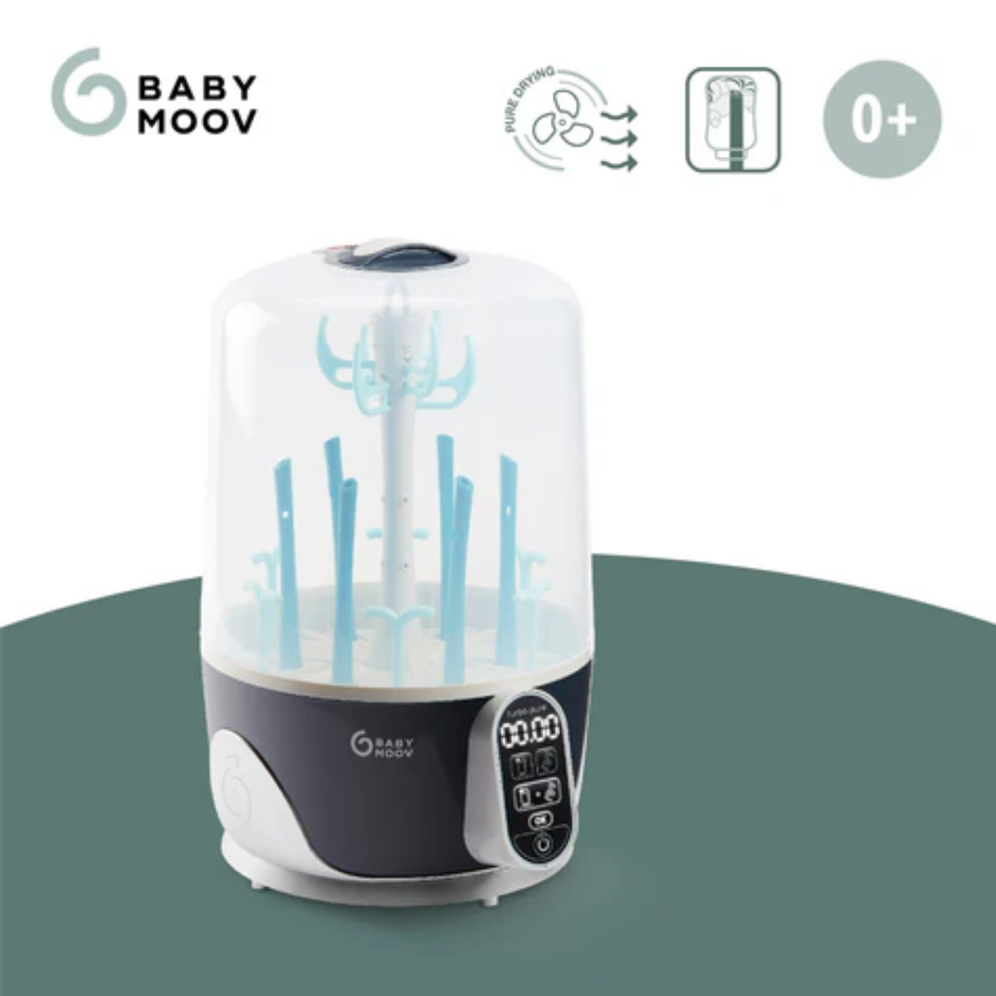 Babymoov Turbo Pure 3-in-1 Sterilizer, Dryer & Purified Bottle Storage with HEPA Filter