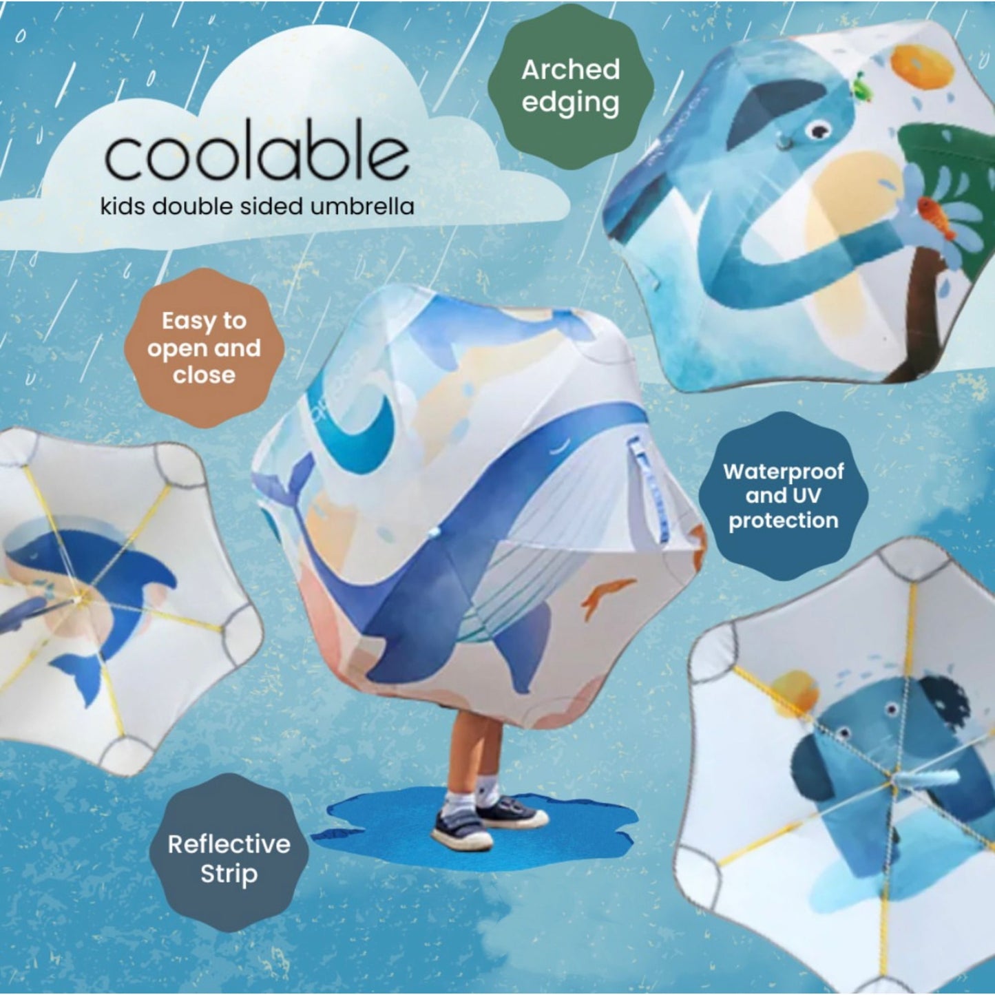 Zoyzoii Coolable Double Sided Kids Umbrella