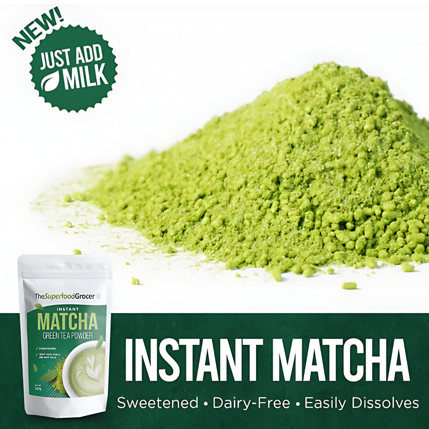The Superfood Grocer Instant Matcha Green Tea Powder 100g