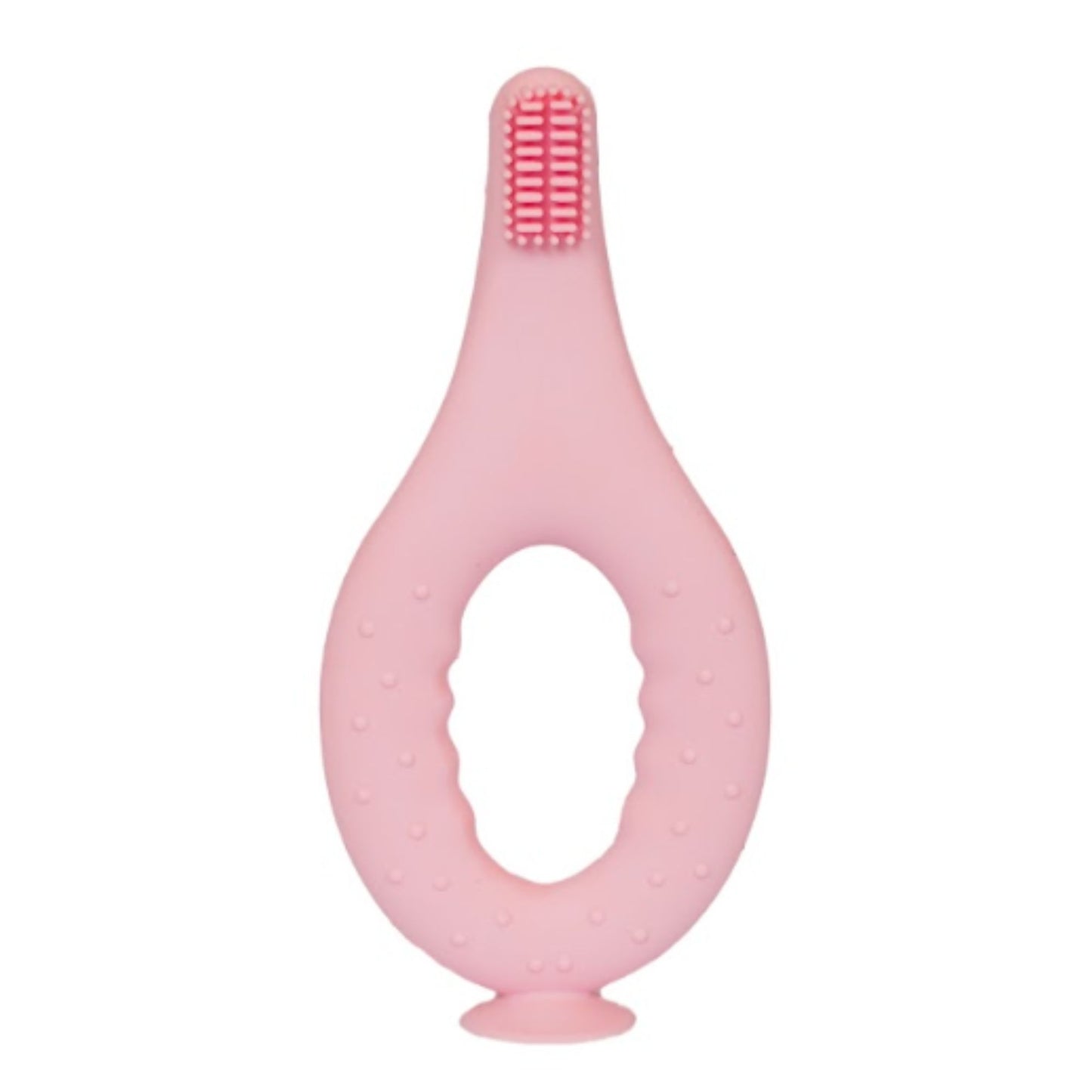 SansFluo Infant’s Silicone Training Toothbrush with Soft Teether