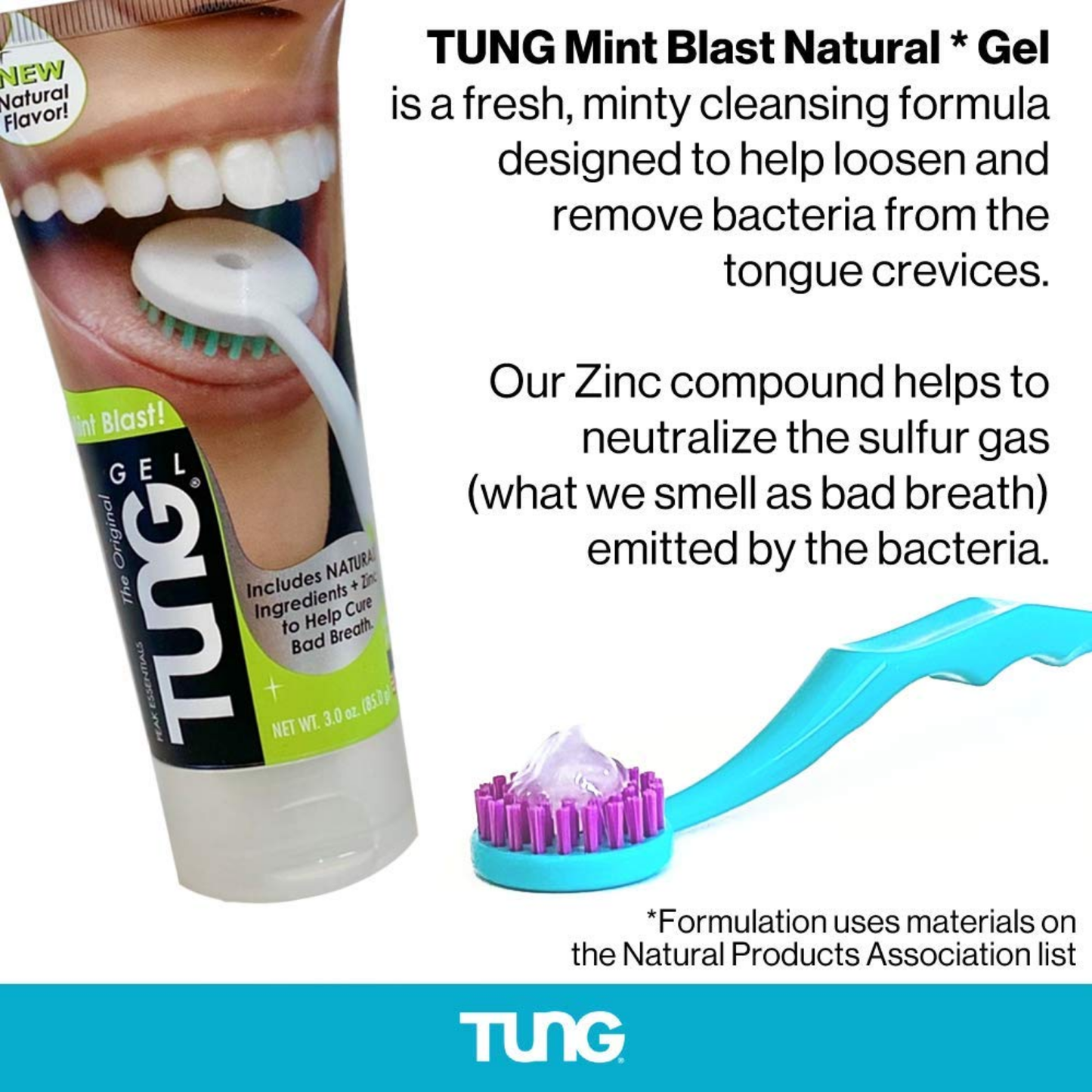 Tung Gel 3oz. Mint Blast! Natural Flavor – Tongue Cleaner