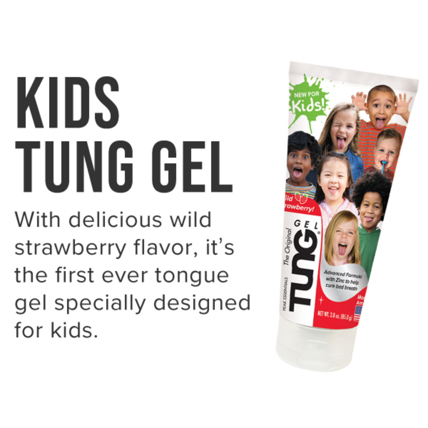 Tung Gel for Kids 3oz. - Strawberry - Tongue Cleaner