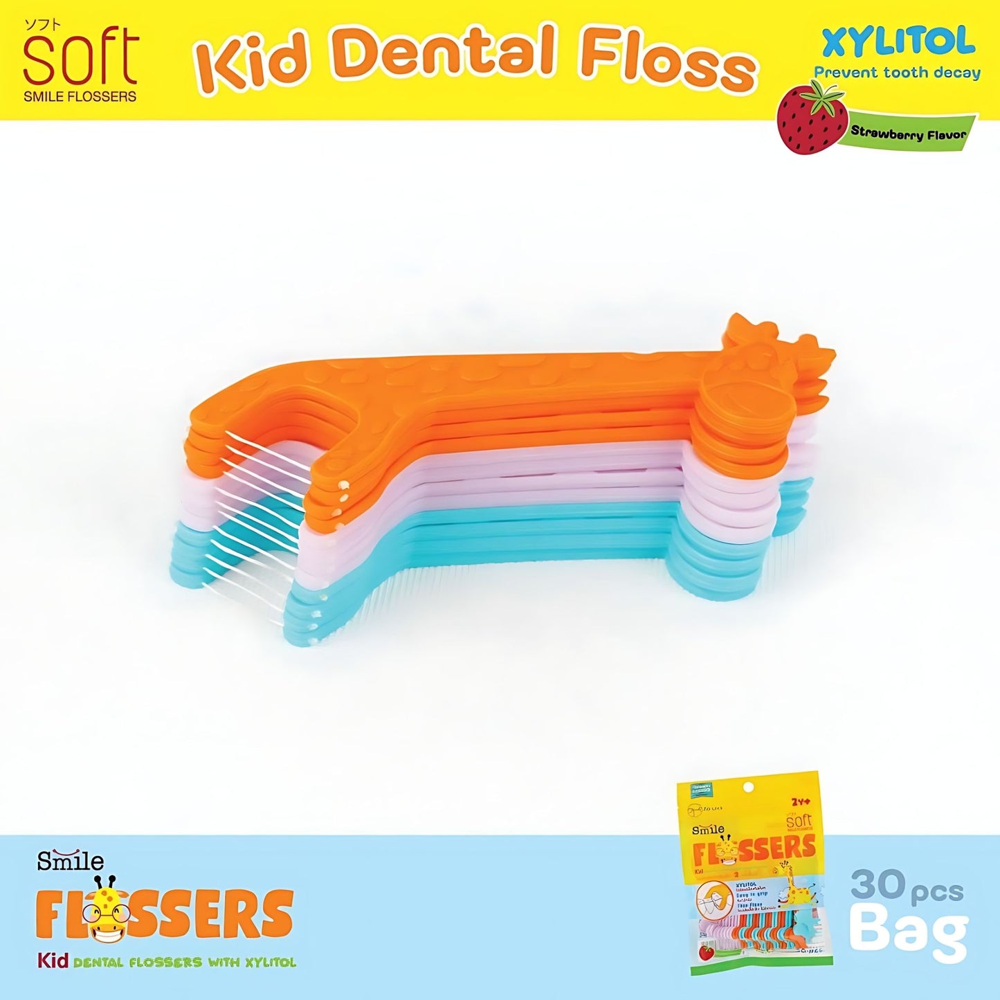 Soft Smile Dental Kids Flossers (Soft Flosser Bag)