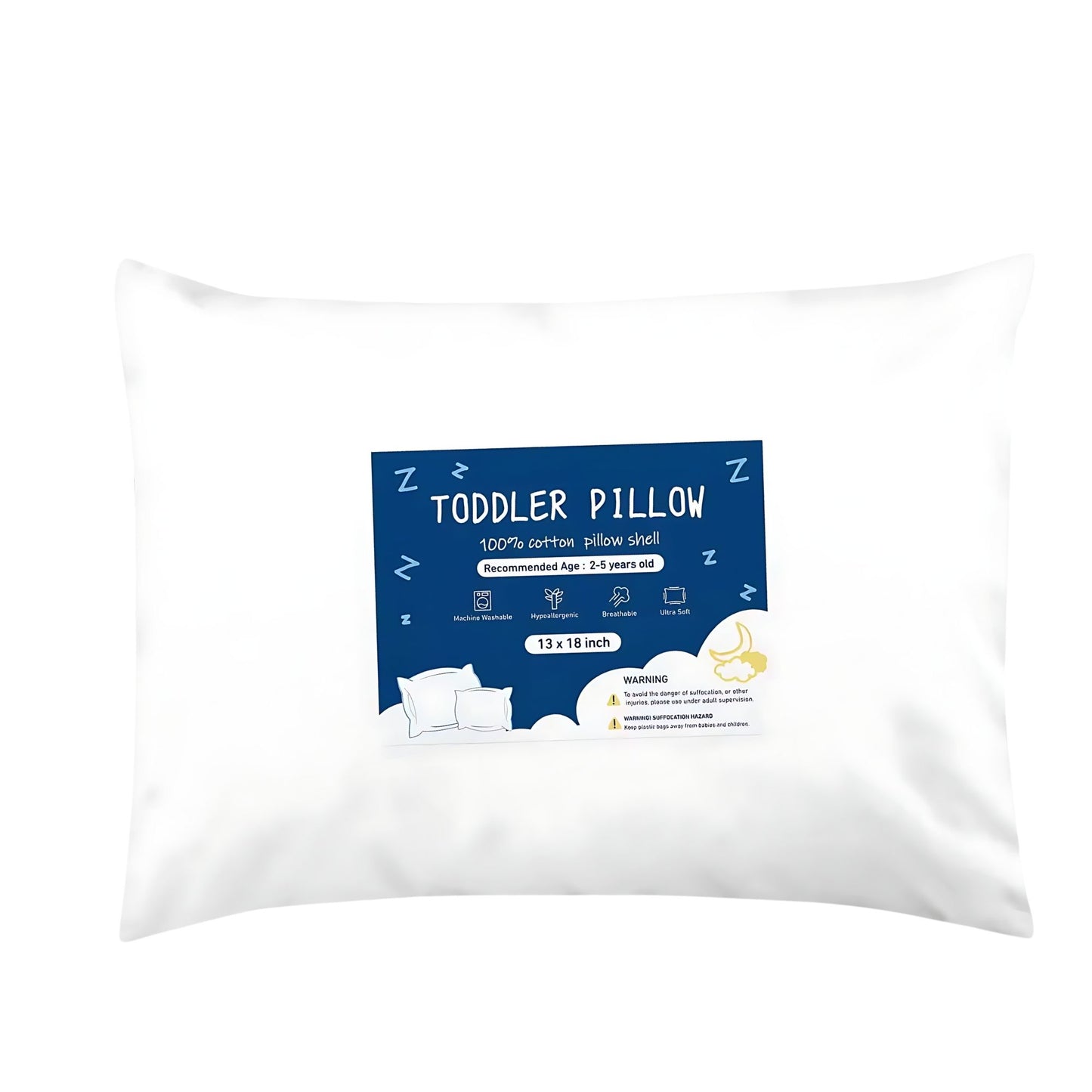 Boodada 100% Cotton Toddler Pillow