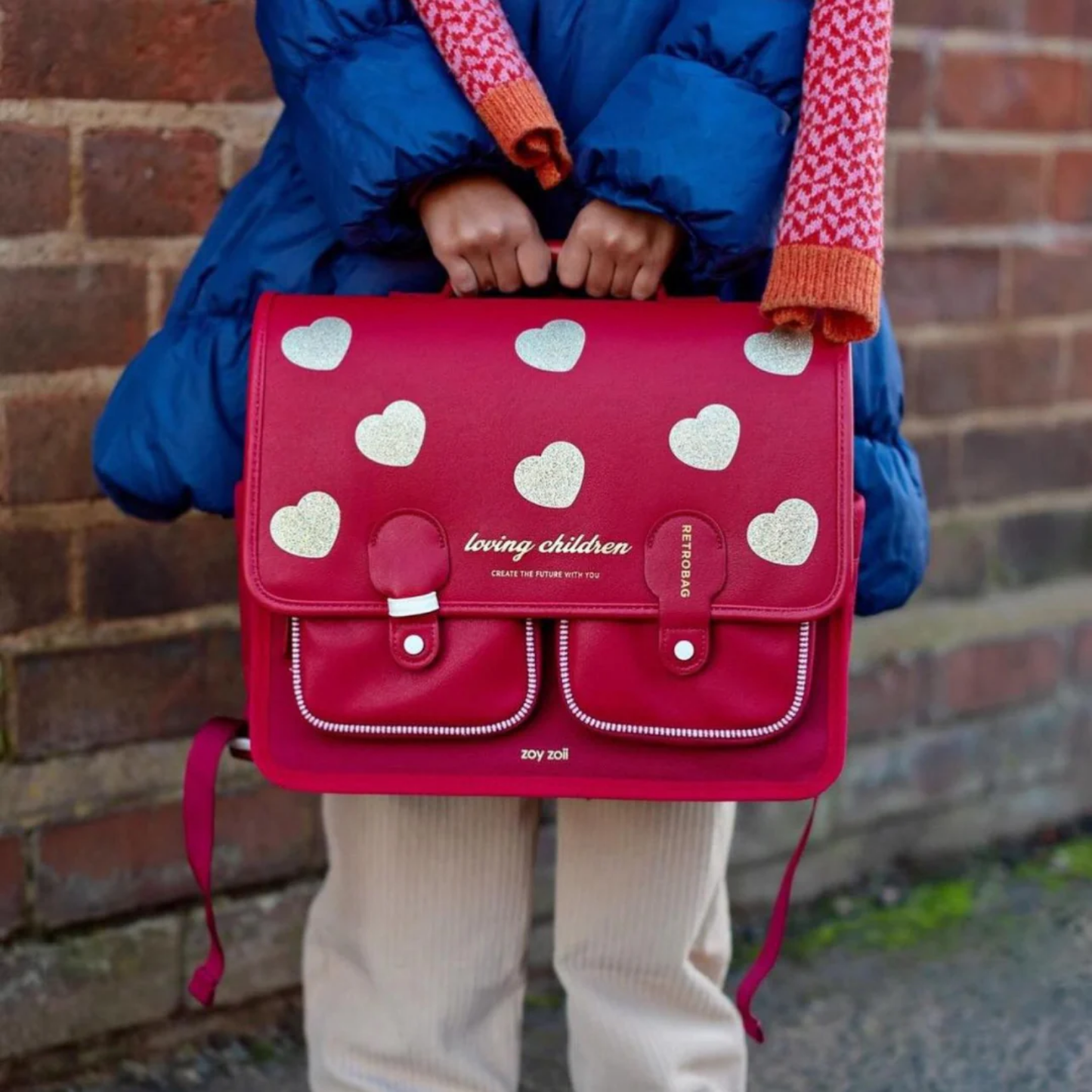 Zoyzoii B66 Retro Series RED School Bag