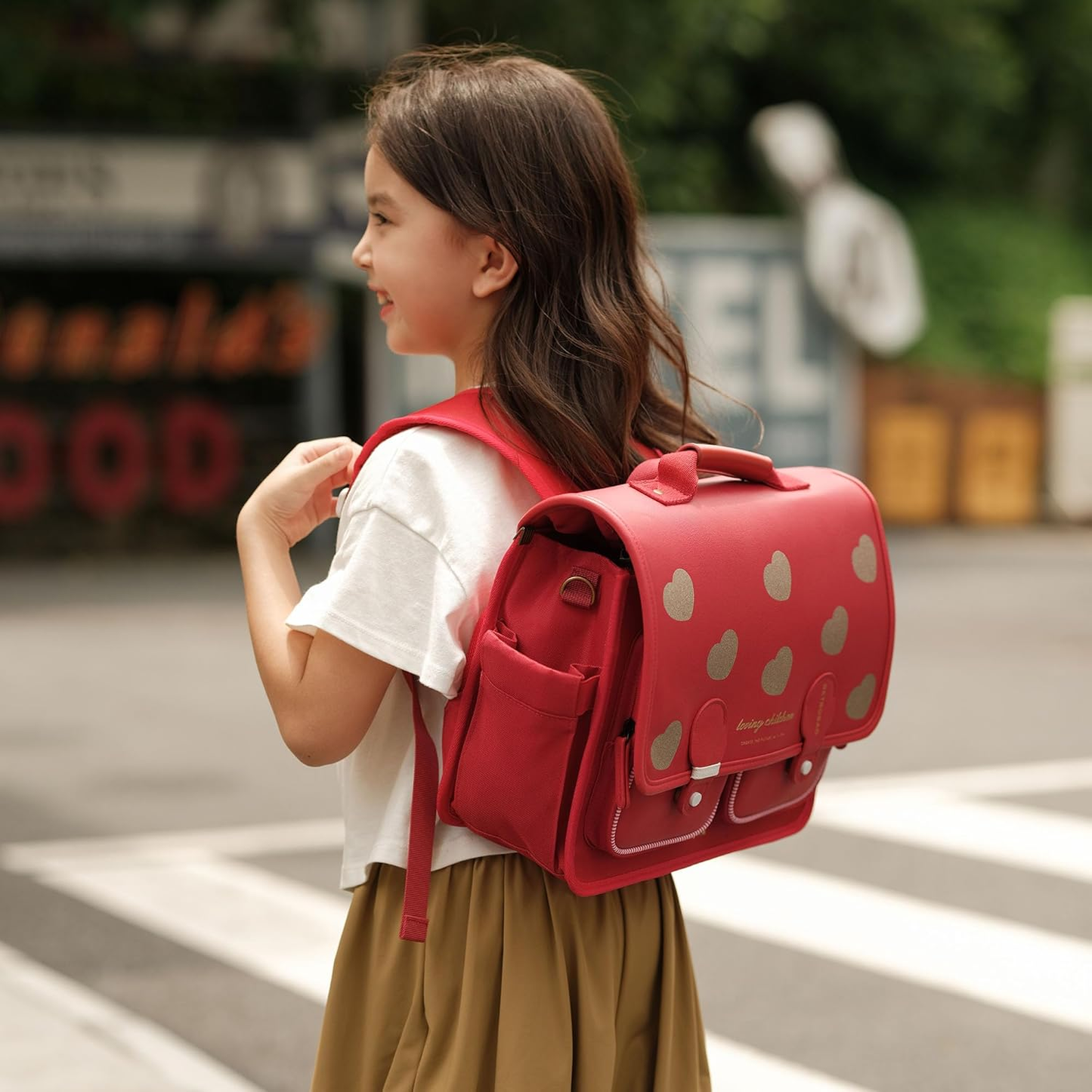 Zoyzoii B66 Retro Series RED School Bag