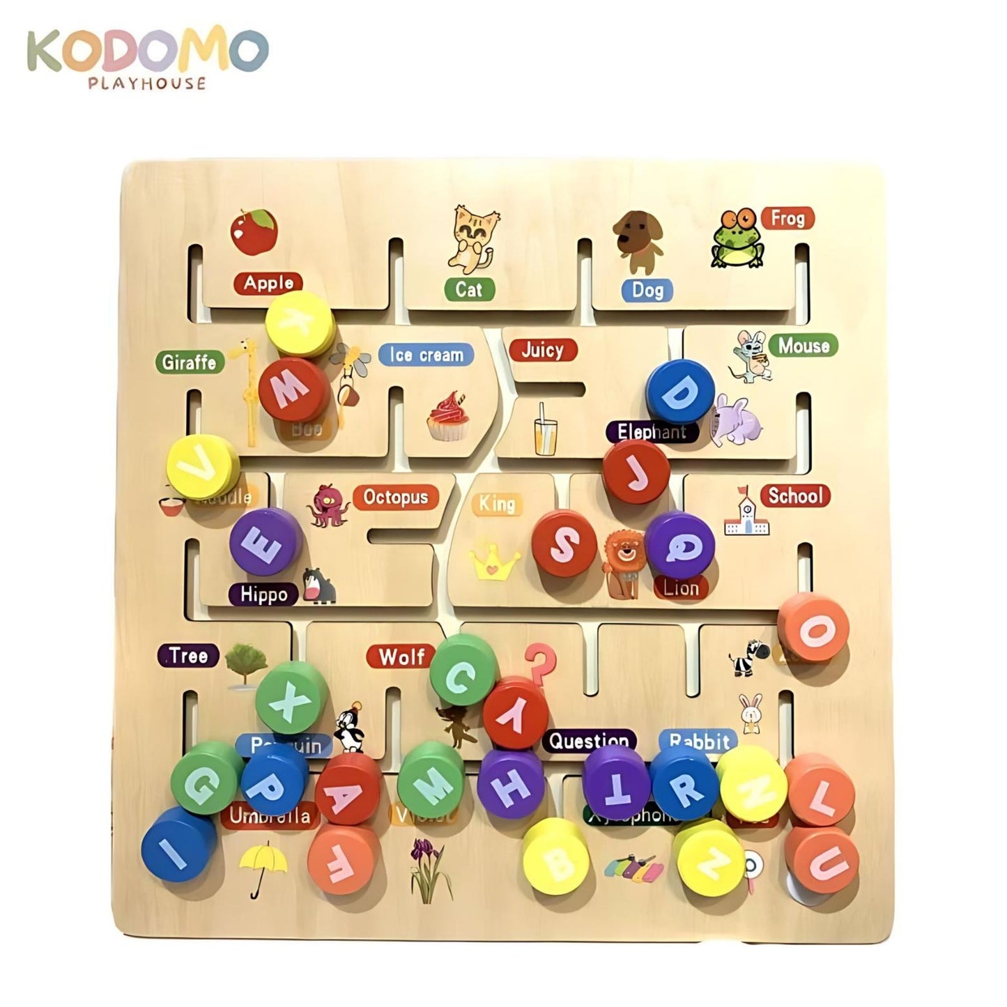 Kodomo Playhouse Wooden Alphabet Matching Game