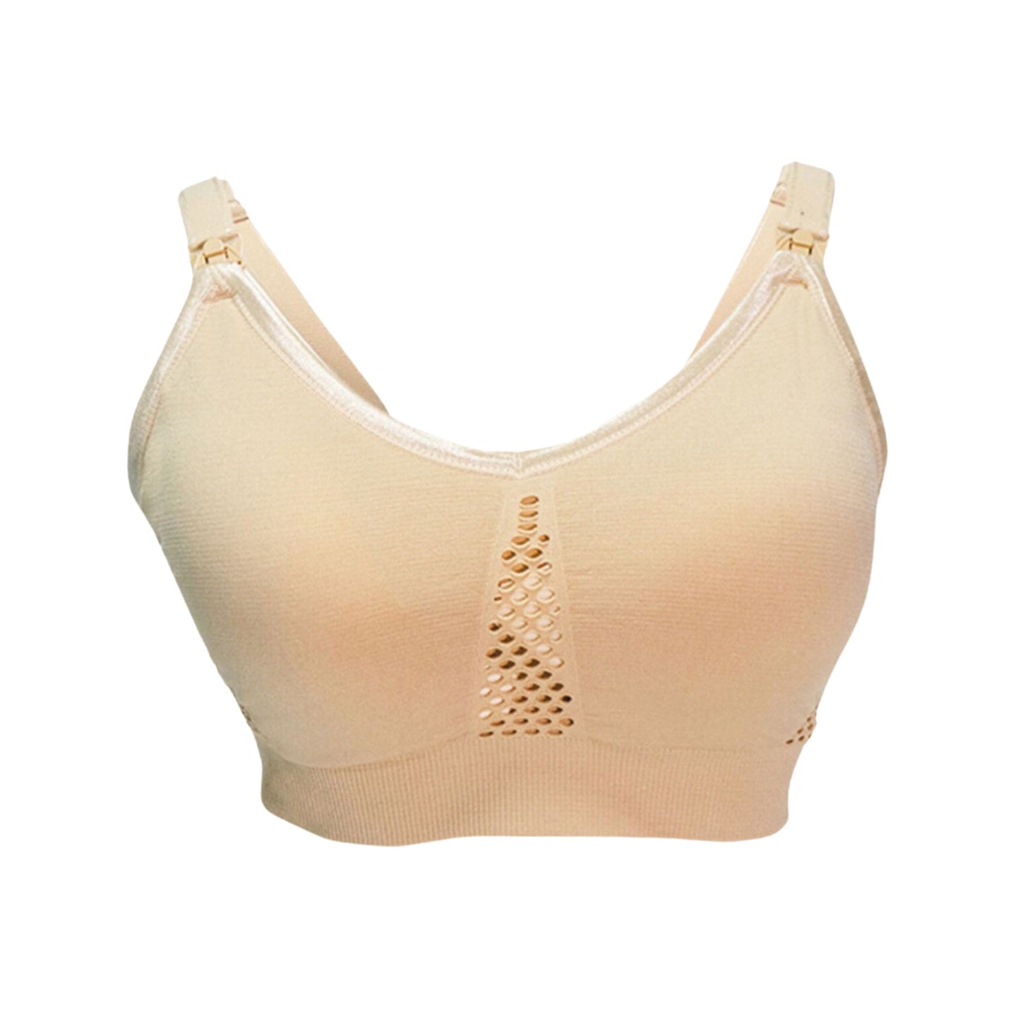 Adam & Eve 100% Pure Cotton Breathable Sports Nursing Breastfeeding Bra - Nude