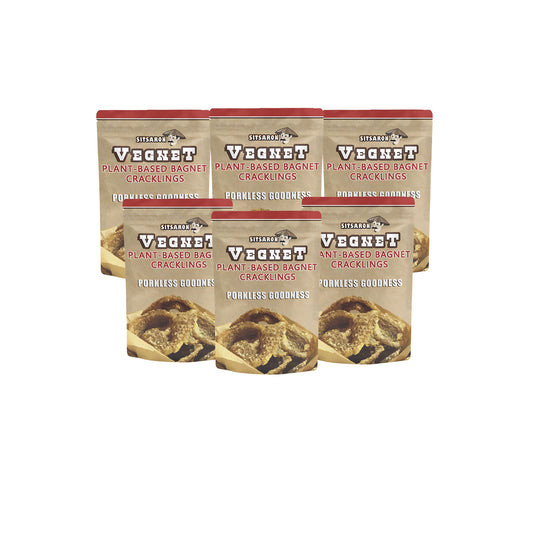 Vegetari Sitsaron Vegnet Bundle of 10 Plant-Based Bagnet Shiitake Mushroom Cracklings Snack 140G I Healthy Vegan No Pork ZeroTransfat