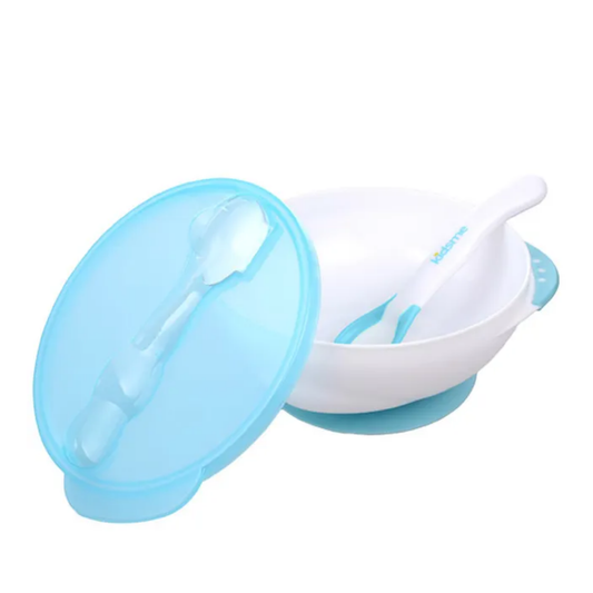 Kidsme Suction Bowl with Ideal Temperature Feeding Spoon Set