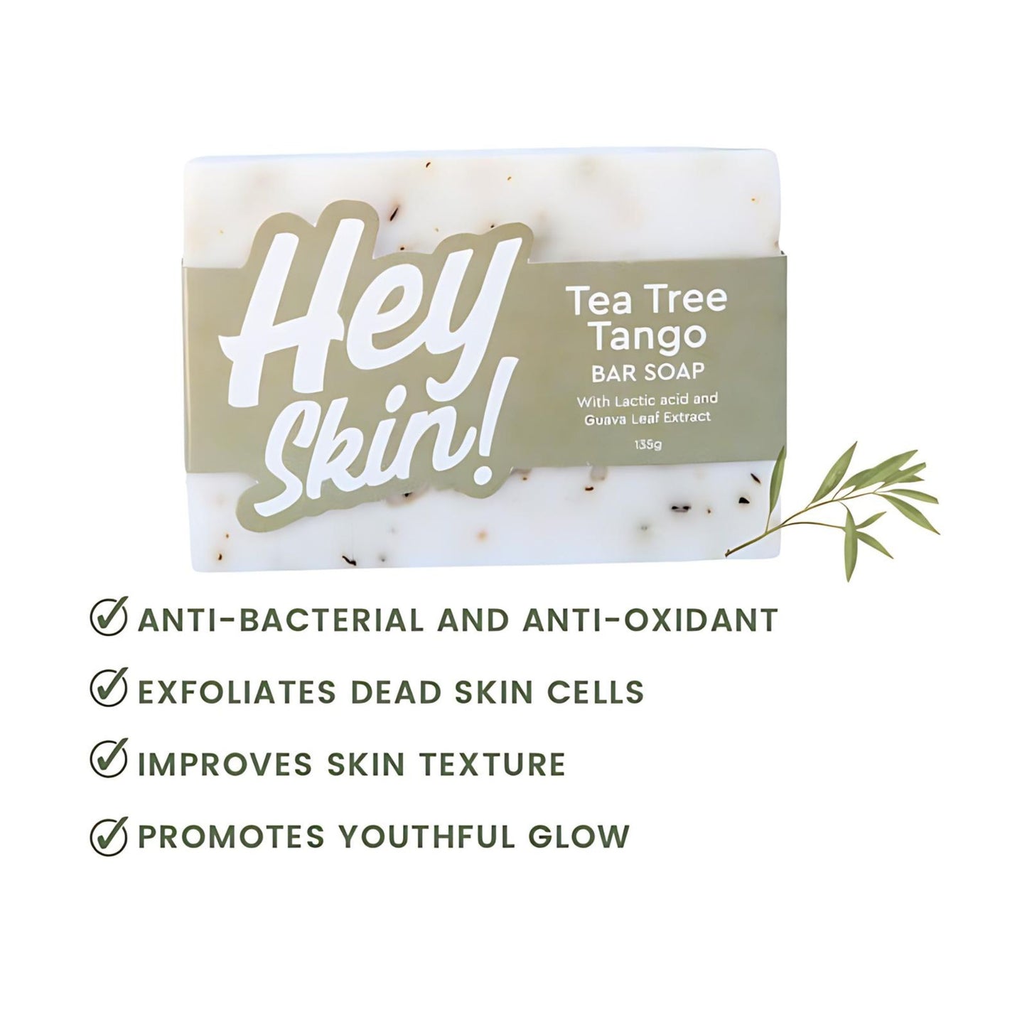 Hey Skin Tea Tree Tango Bar Soap 135g Bundle of 2