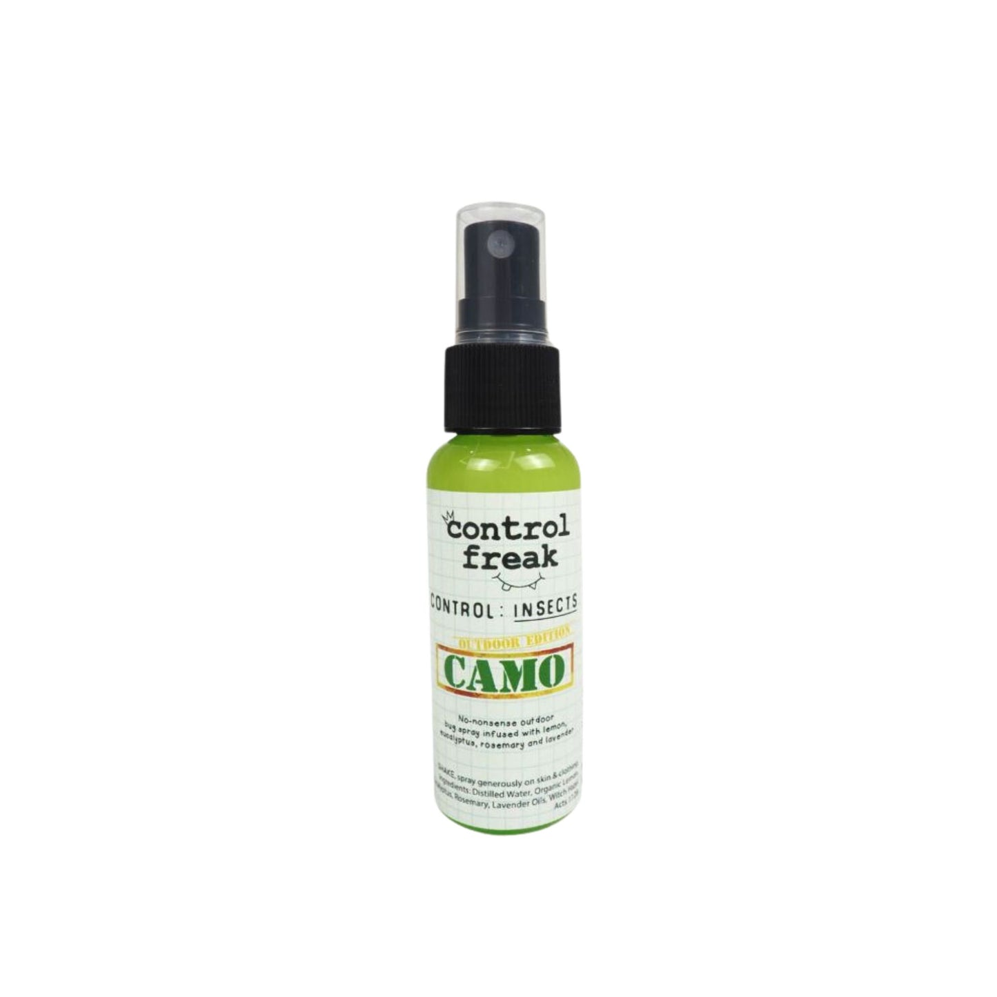 Control Freak Camo Outdoor Edition 200ML I Control Insects, All-Natural, Organic Anti-Mosquito Repellent / Insect & Mosquito Repellant Spray for Babies, Kids & Adults