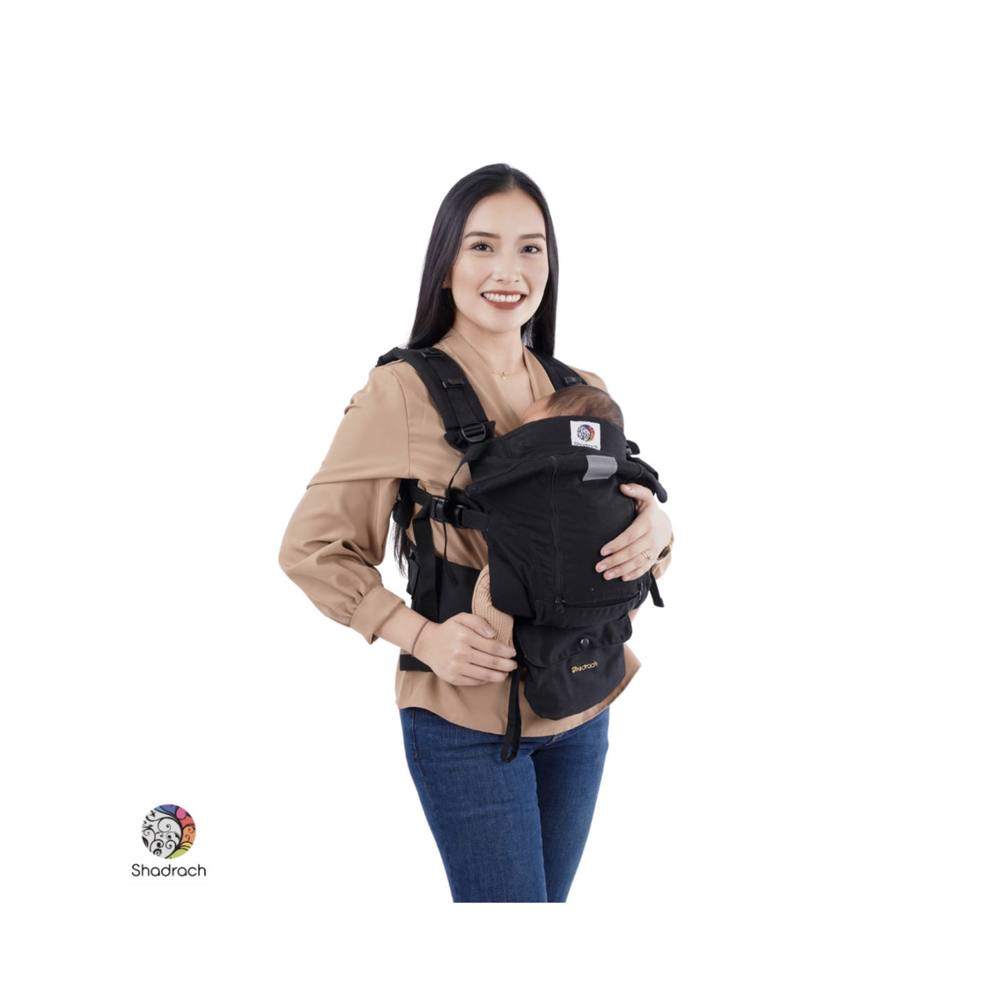 Shadrach Grow With Me Ergonomic Baby Carrier Black (Newborns to Toddlers)