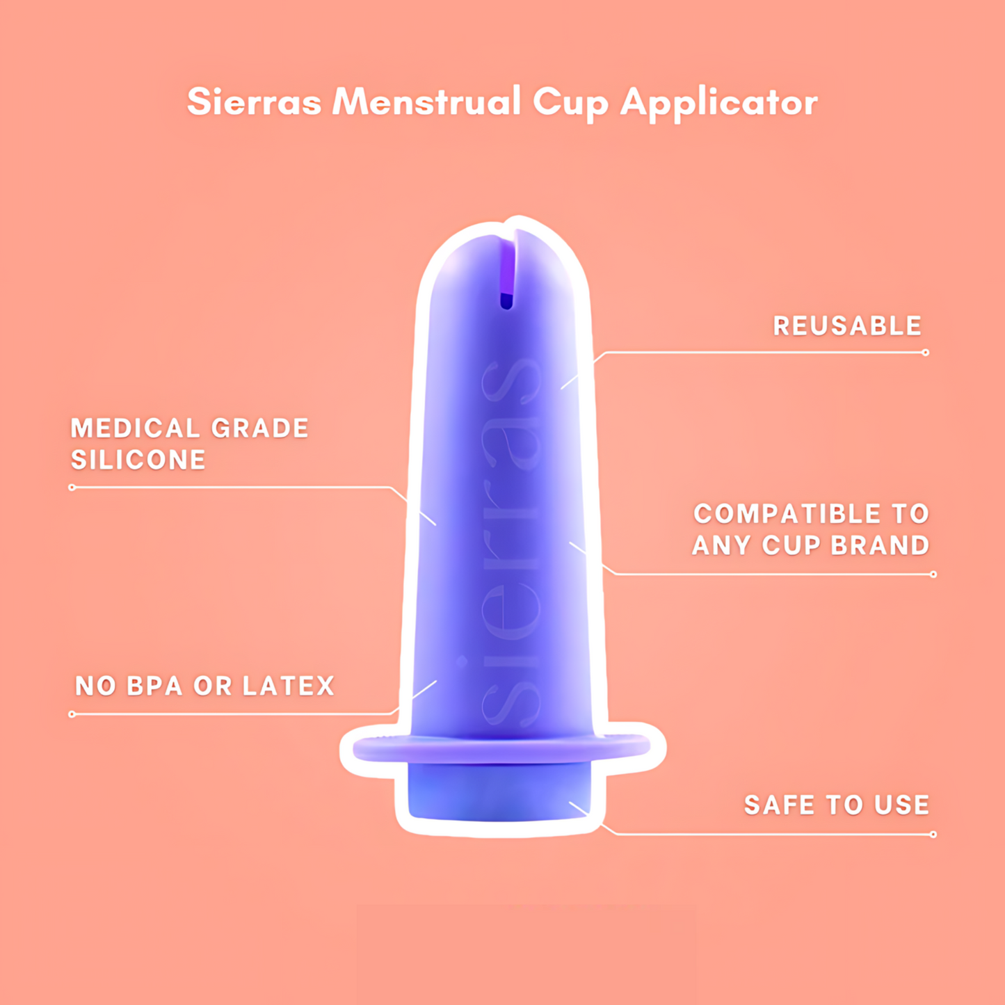 Sierras Reusable Menstrual Cup Applicator