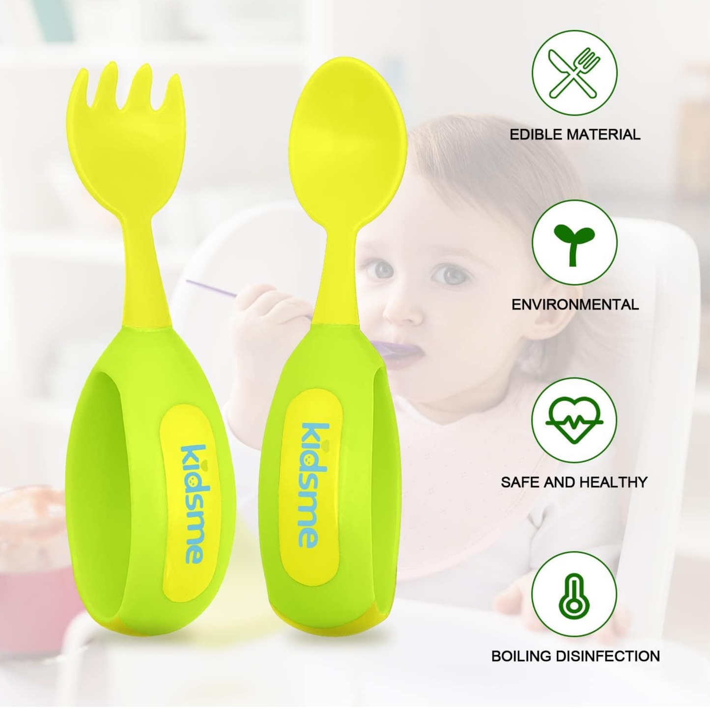 Kidsme Toddler Fork & Spoon Set