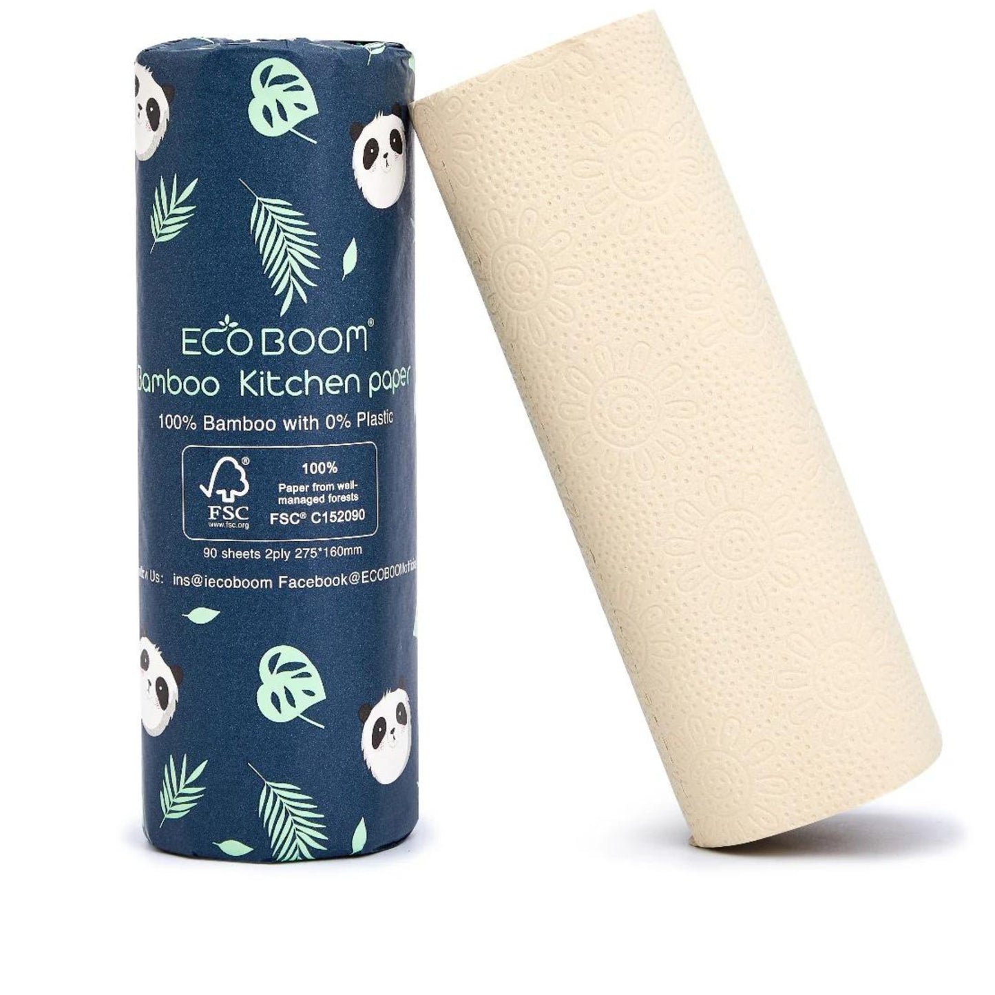 Eco Boom Biodegradable Bamboo Kitchen Paper Roll I Bundle of 3