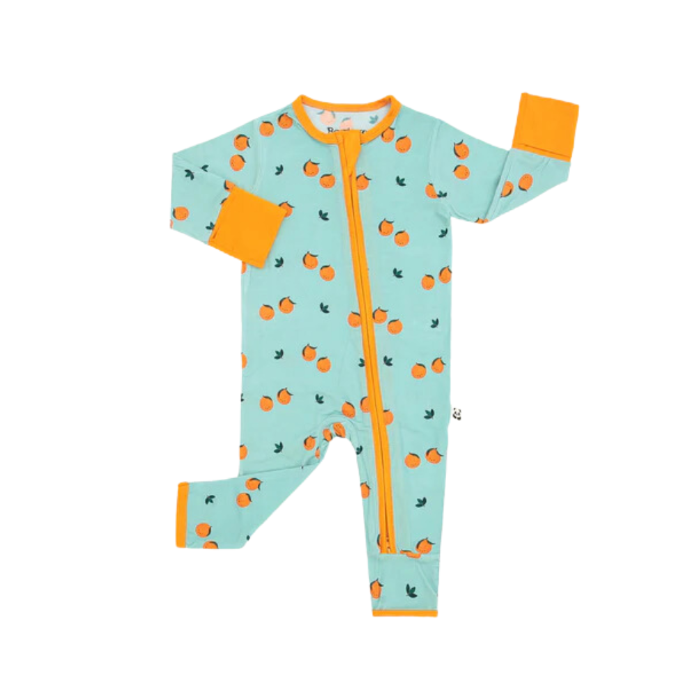 Bamberry Footed + Zipped Rompers Garden Fresh Collection | Newborn - 0-9 Months