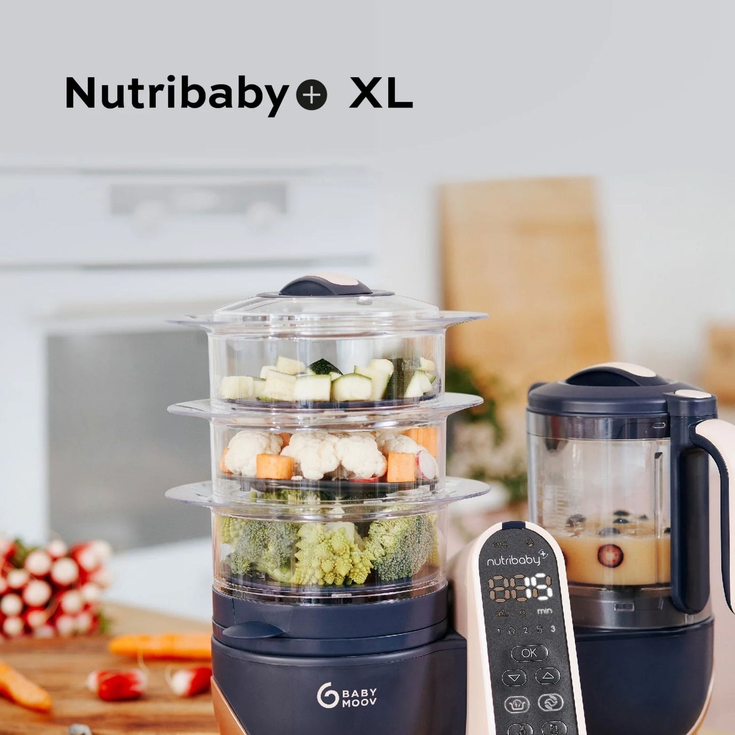 Babymoov Nutribaby(+) XL 6-in-1 Large Capacity Multi-Purpose Baby and Adult Food Processor