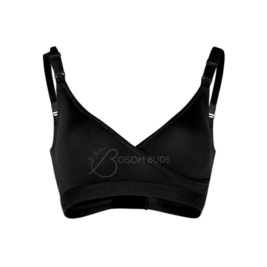 Bosom Buds Maternity Seamless Crossover Nursing Bra In Joyce