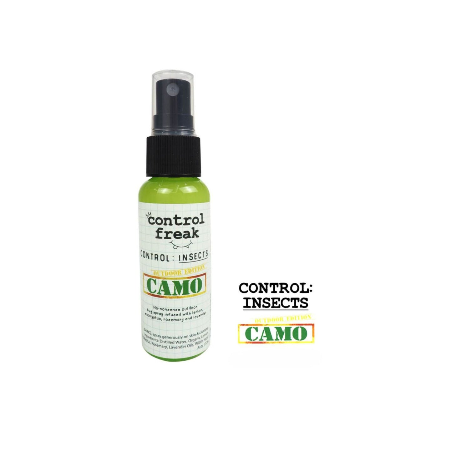 Control Freak Camo Outdoor Edition 200ML I Control Insects, All-Natural, Organic Anti-Mosquito Repellent / Insect & Mosquito Repellant Spray for Babies, Kids & Adults