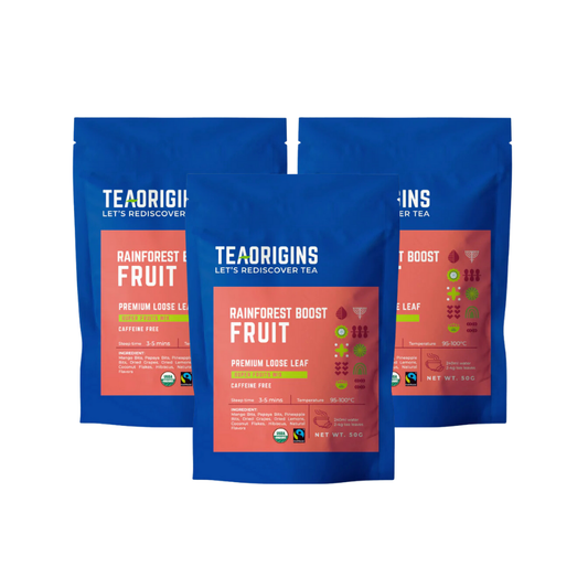 (BUNDLE OF 3) Teaorigins Rainforest Boost Fruit Premium Loose Leaf 50g