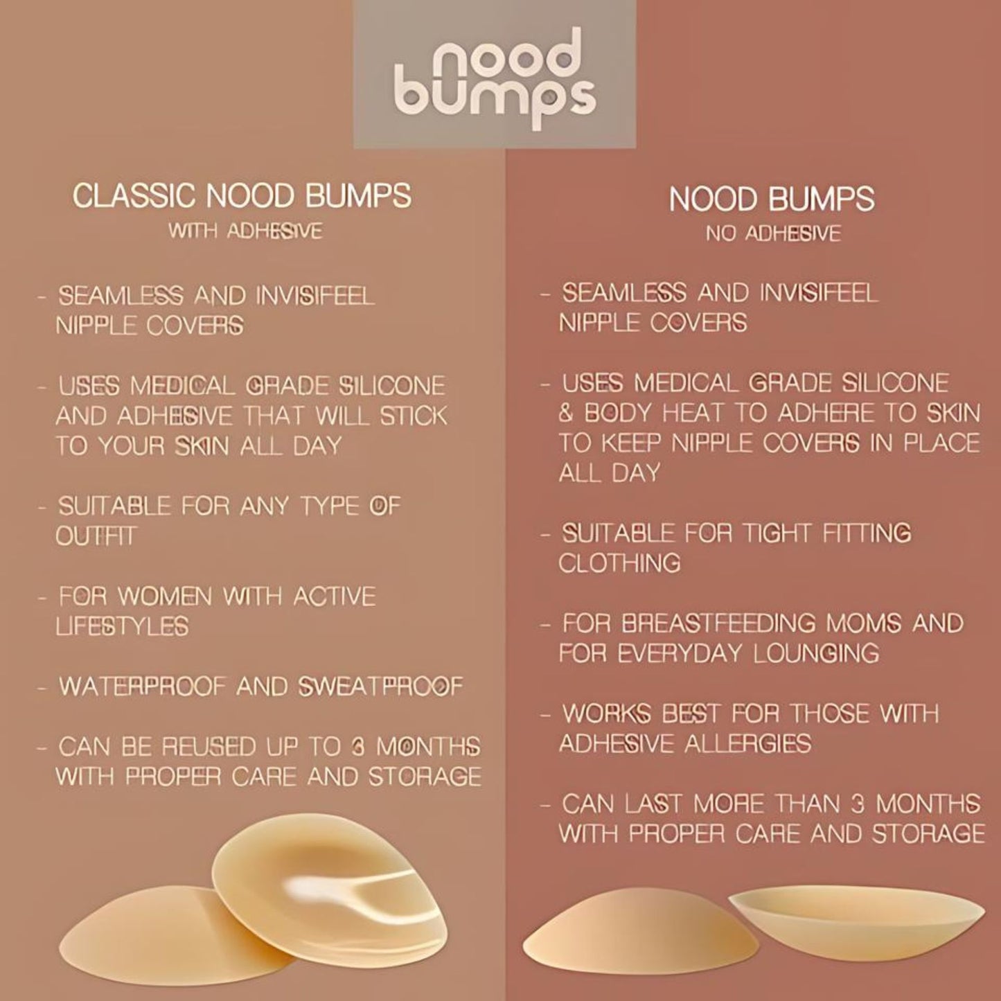 Nood Bumps Seamless and Invisifeel Nipple Cover