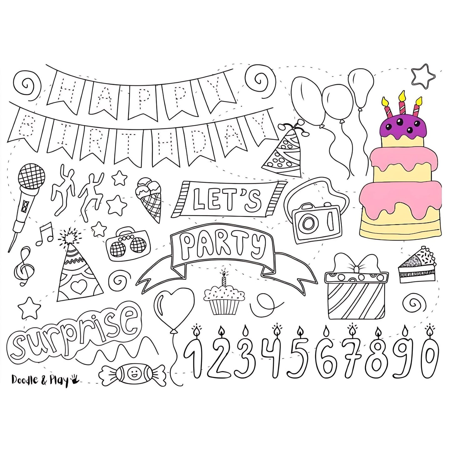 Doodle & Play Reusable Coloring Mat MINI Set