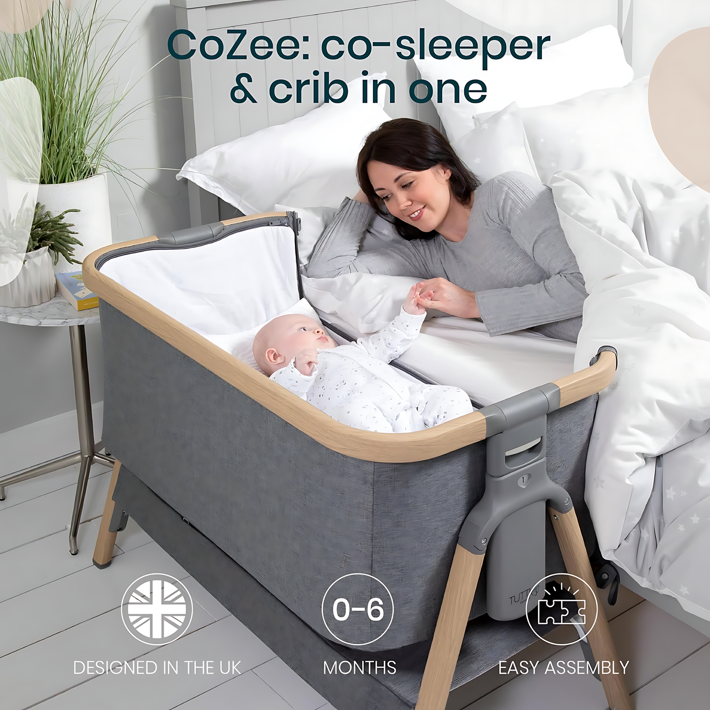 Tutti Bambini CoZee Air Bedside Crib