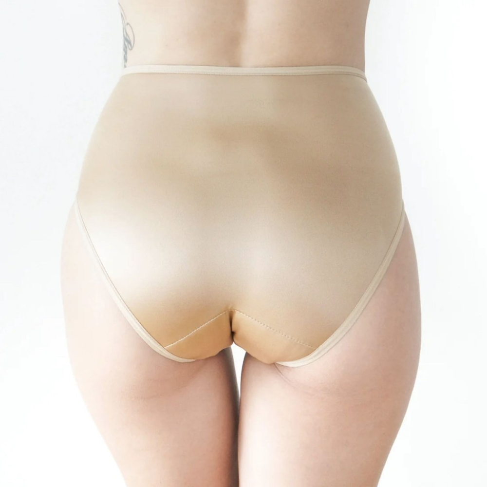 Lily of the Valley High Waist Moderate Absorbency Period Undies - Caramel