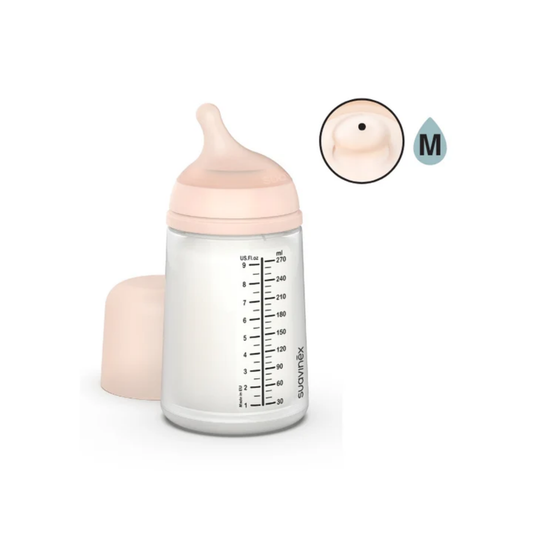 Beaba Suavinex ZERO ZERO BPA-Free Anti-Colic Silicone Baby Bottle – 270ml, For Newborns (0+ Months) (Copy)