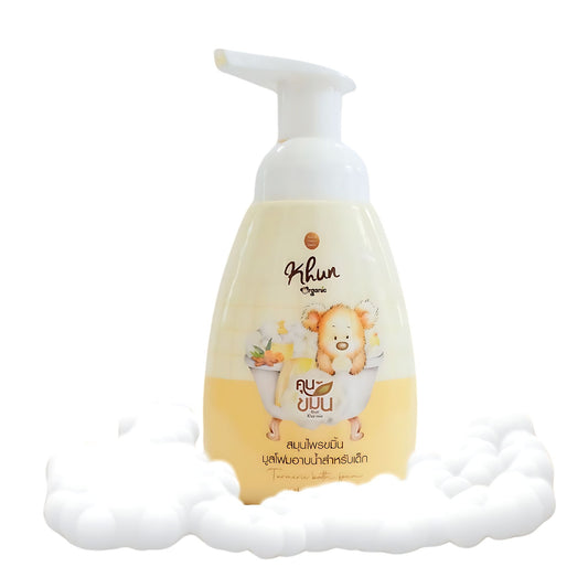 Khun Organic Turmeric Bath Foam / Safe for Newborns / Helps reduce rashes