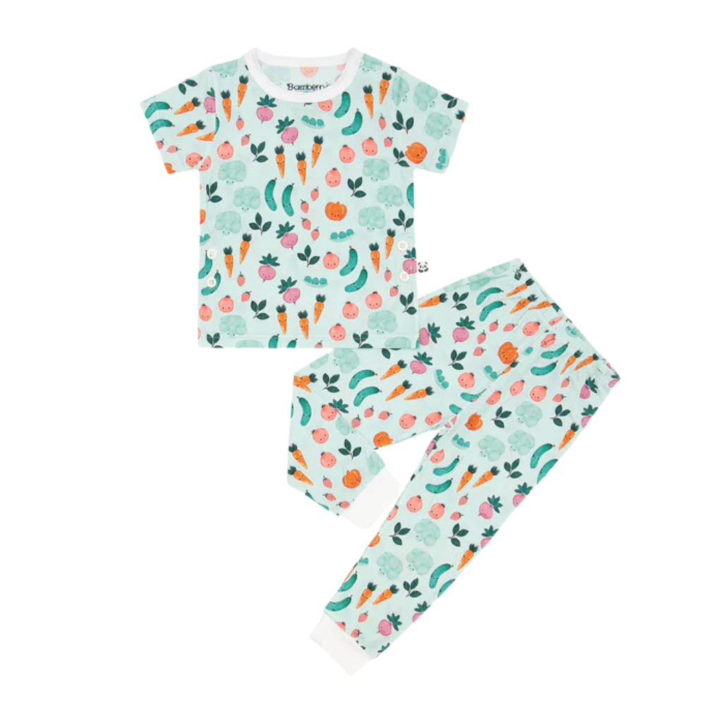 Bamberry Short Sleeves Pajama Set Garden Fresh Collection | 12 months - 7 years old