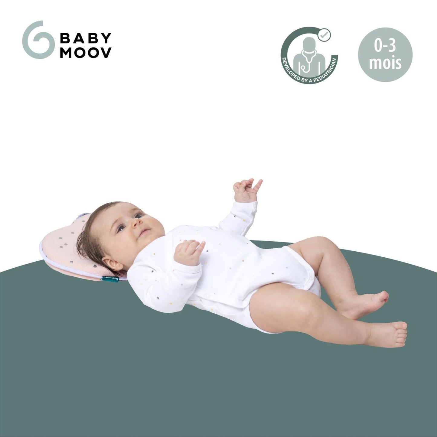 Babymoov Lovenest Original Anti Flat-Head Ergonomic Pillow Suitable for Newborns to 4 Months