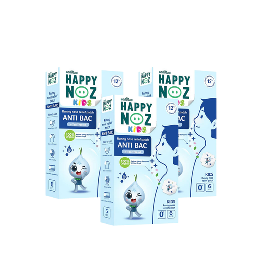 (BUNDLE OF 3) Happy Noz Organic Onion Sticker: Antibac with Tea Tree Oil (6s)