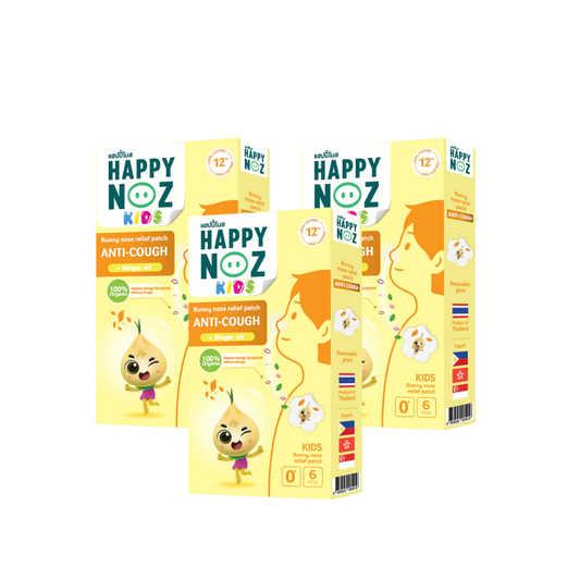 (BUNDLE OF 3) Happy Noz Organic Onion Sticker: Anti-Cough (6s)