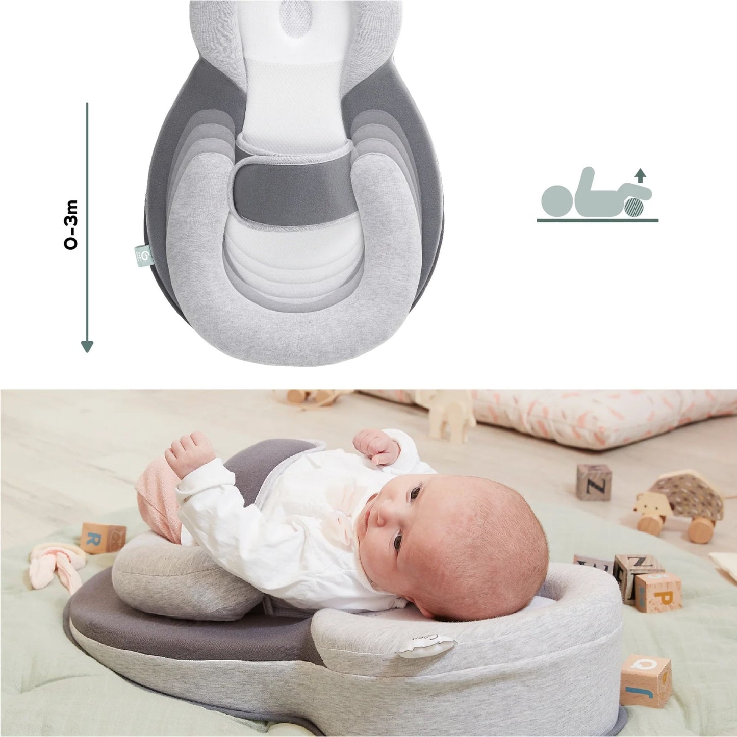 Babymoov Cosydream+ Ergonomic Elevated Baby Lounger Suitable for 0 to 3 months