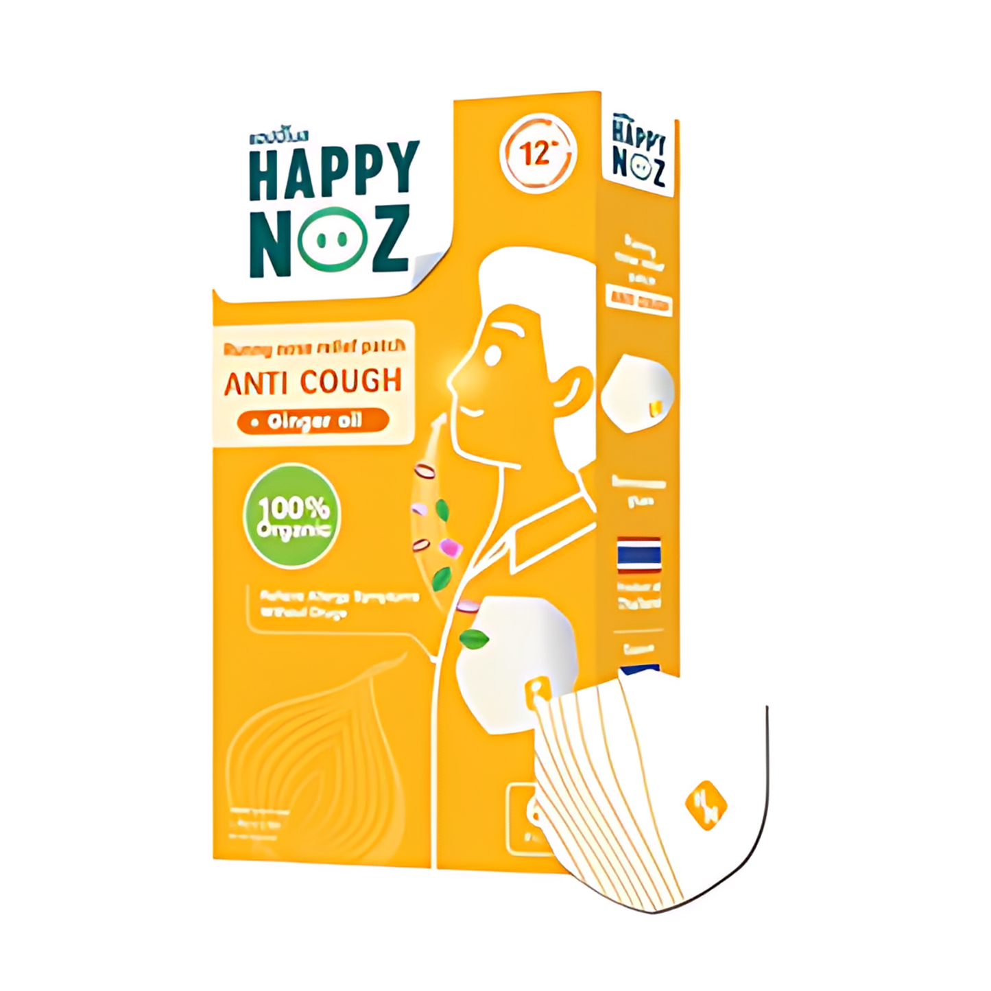 Happy Noz Adult Anti - Cough Organic Onion Sticker (6s)