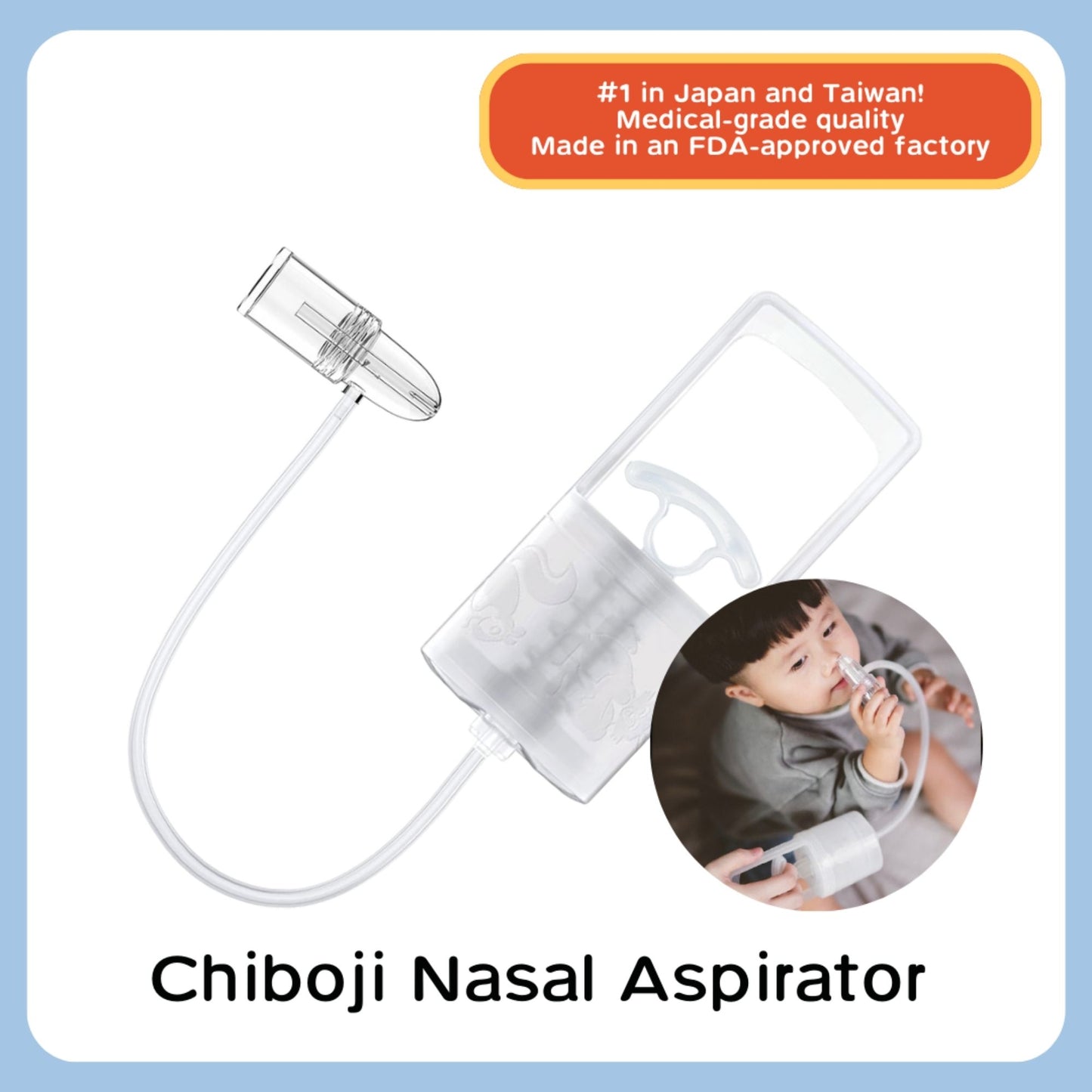 Chiboji Hand-Pump Nasal Aspirator for Babies and Toddlers