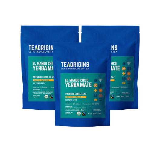 (BUNDLE OF 3) Teaorigins El Mango Chico Yerba Mate Premium Loose Leaf 50g