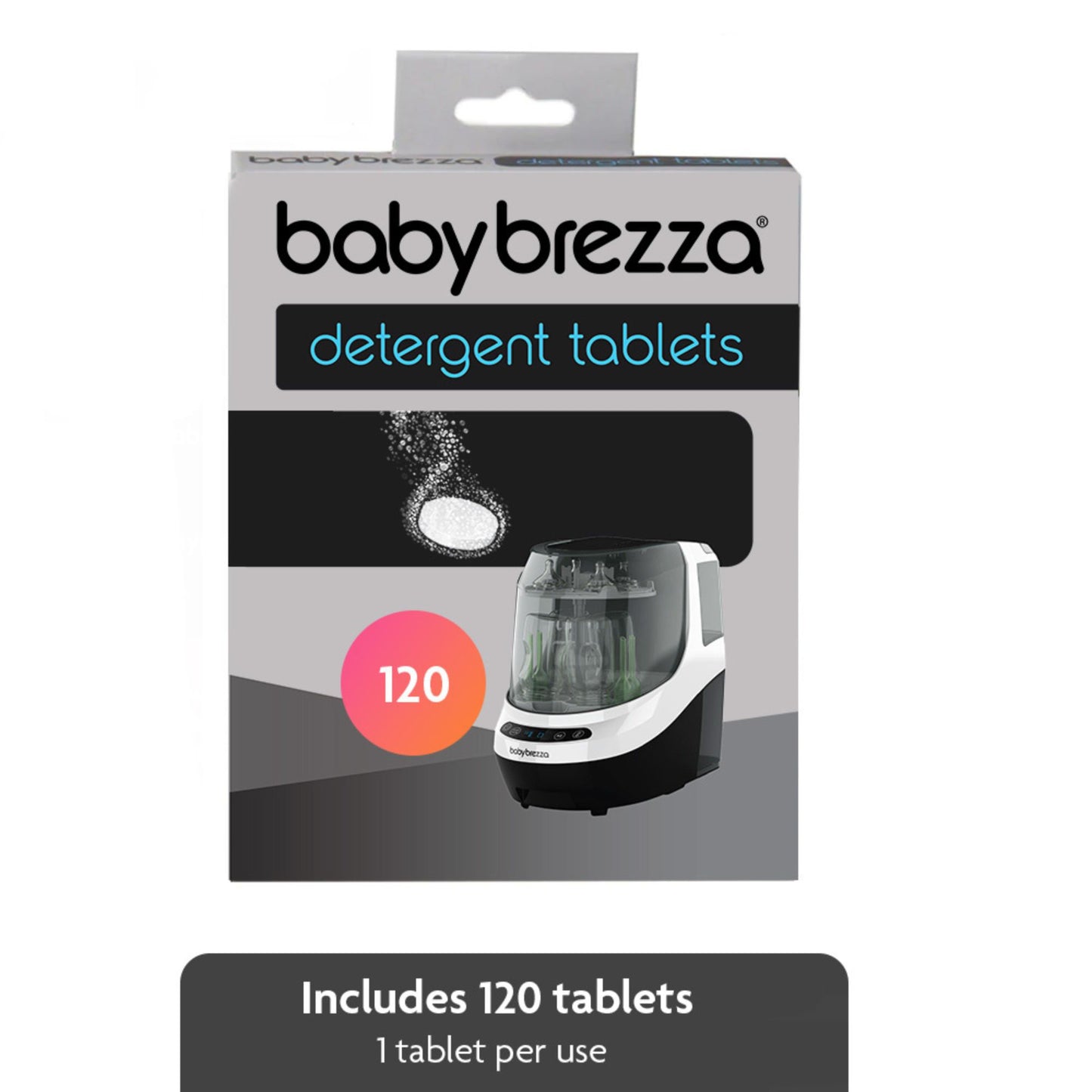 Baby Brezza Detergent Tablets For Bottle Washer Pro (120 Tablets)