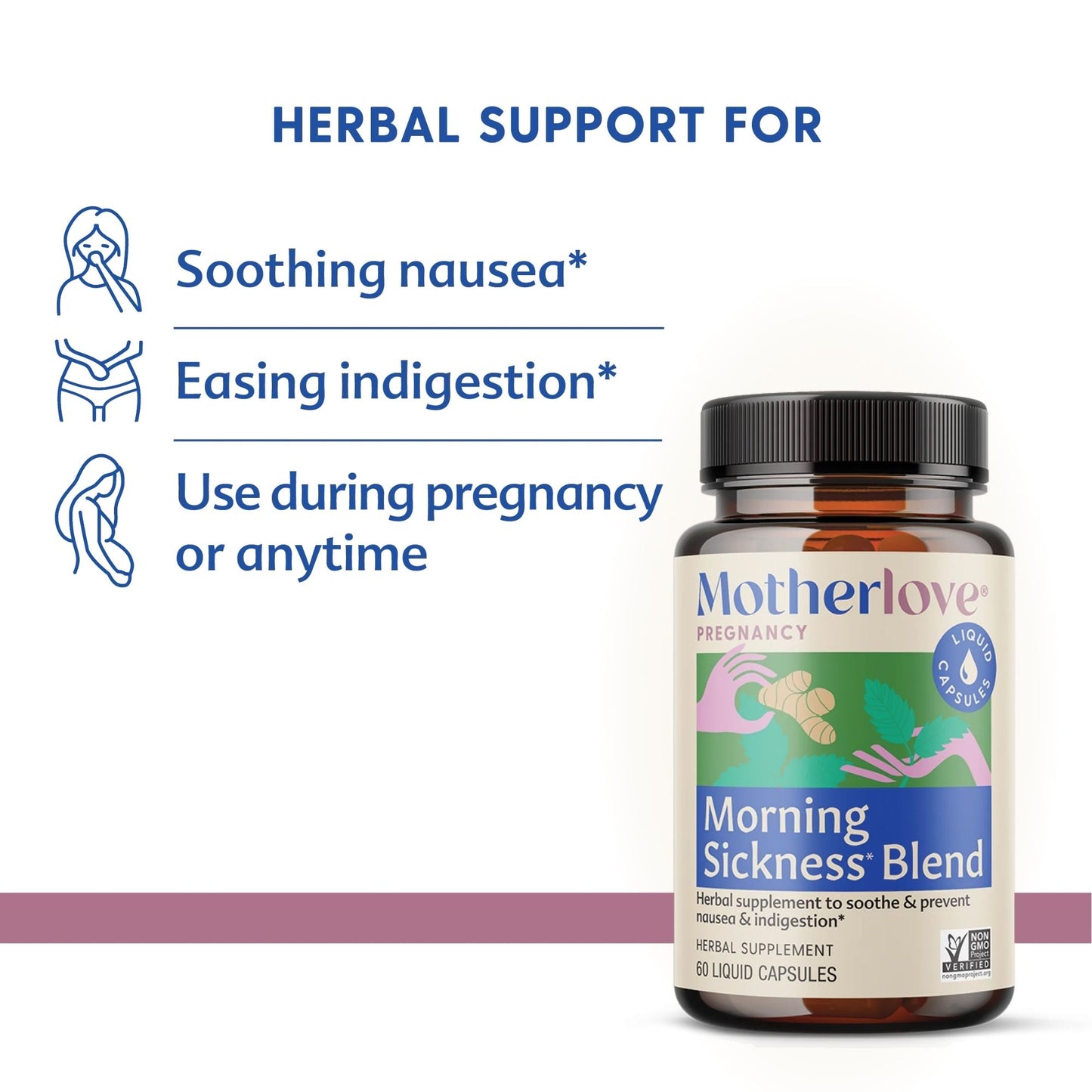 Motherlove Morning Sickness Blend Liquid Capsules