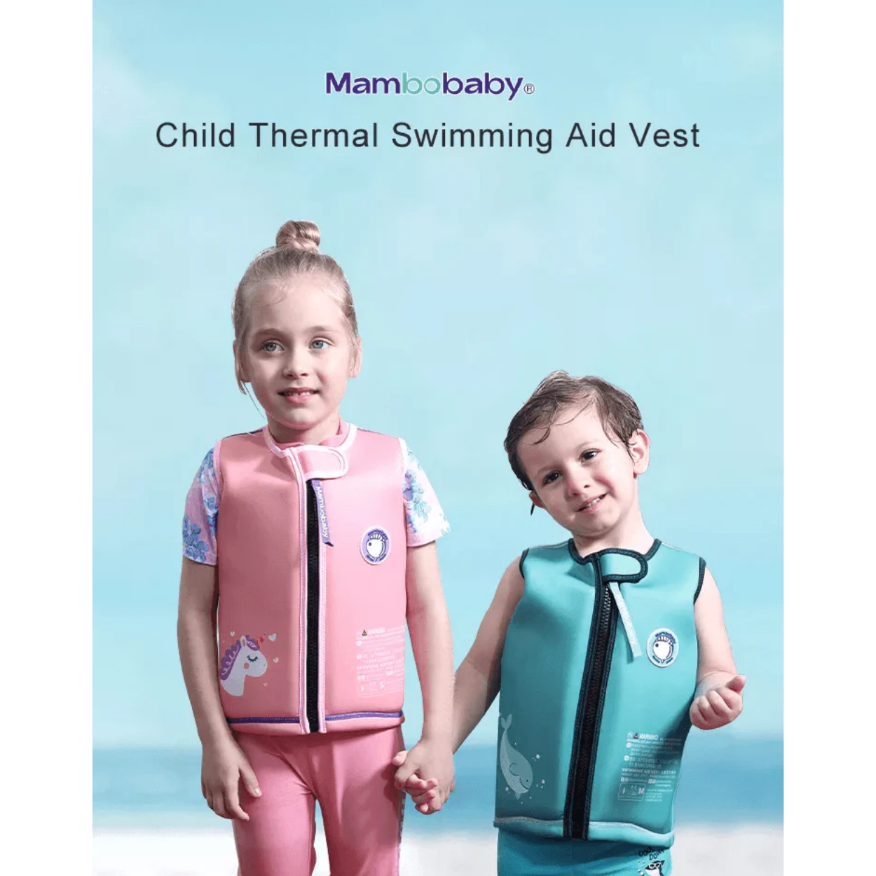 Mambobaby Air-Free Swimming Aid Vest For Ages 4 To 6 Yrs Old