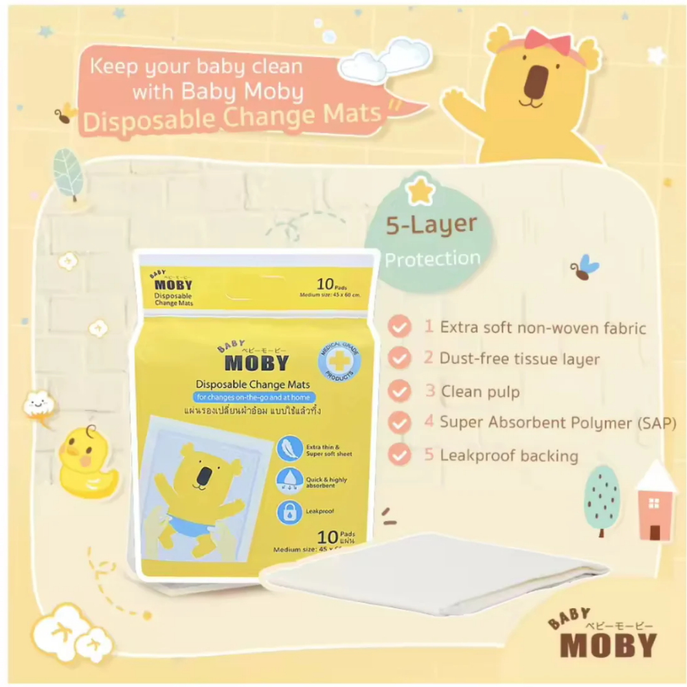 Baby Moby Disposable Underpads/Changing Pad