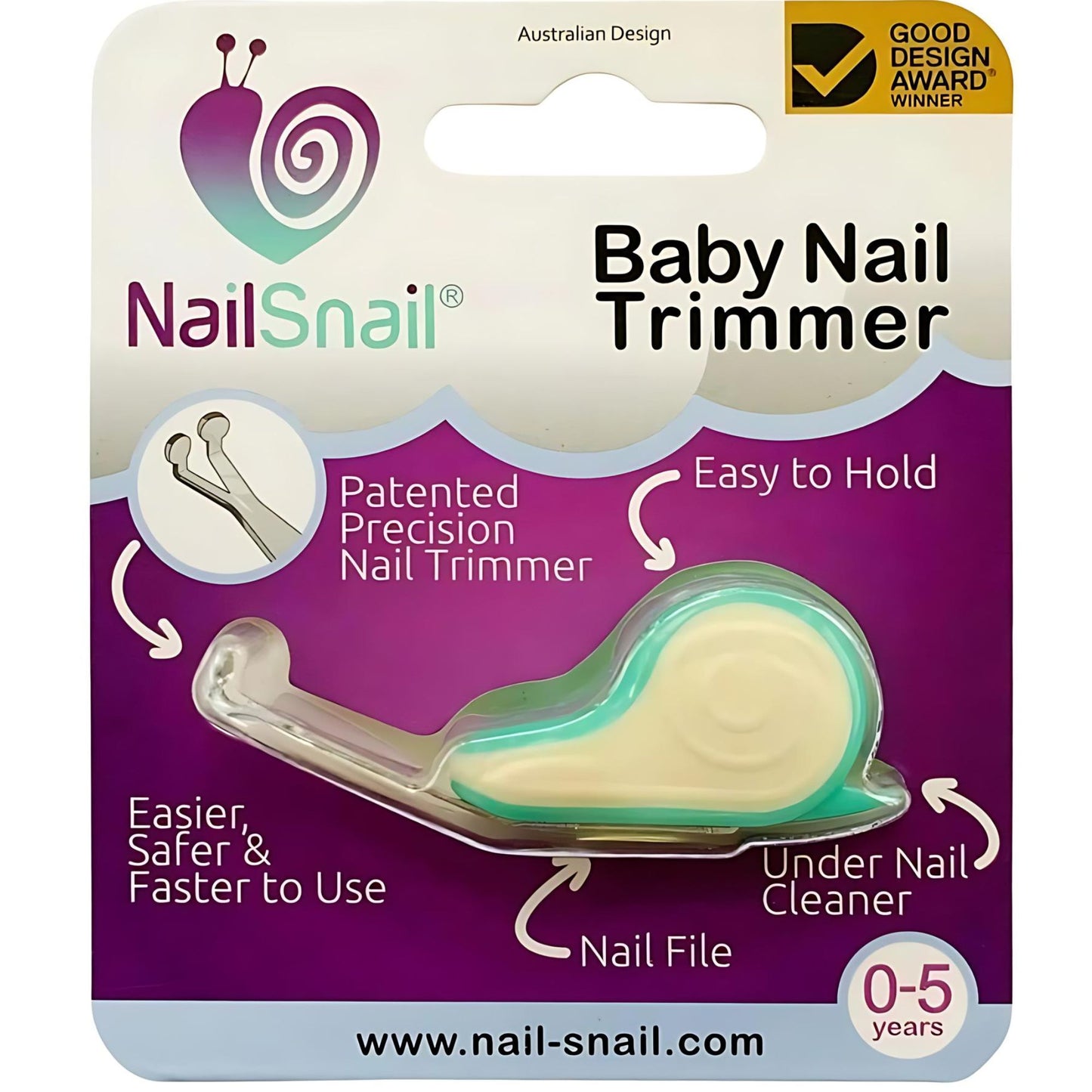 Nail Snail Multipurpose Baby Nail Trimmer Safe for Newborns to 5 Years Old