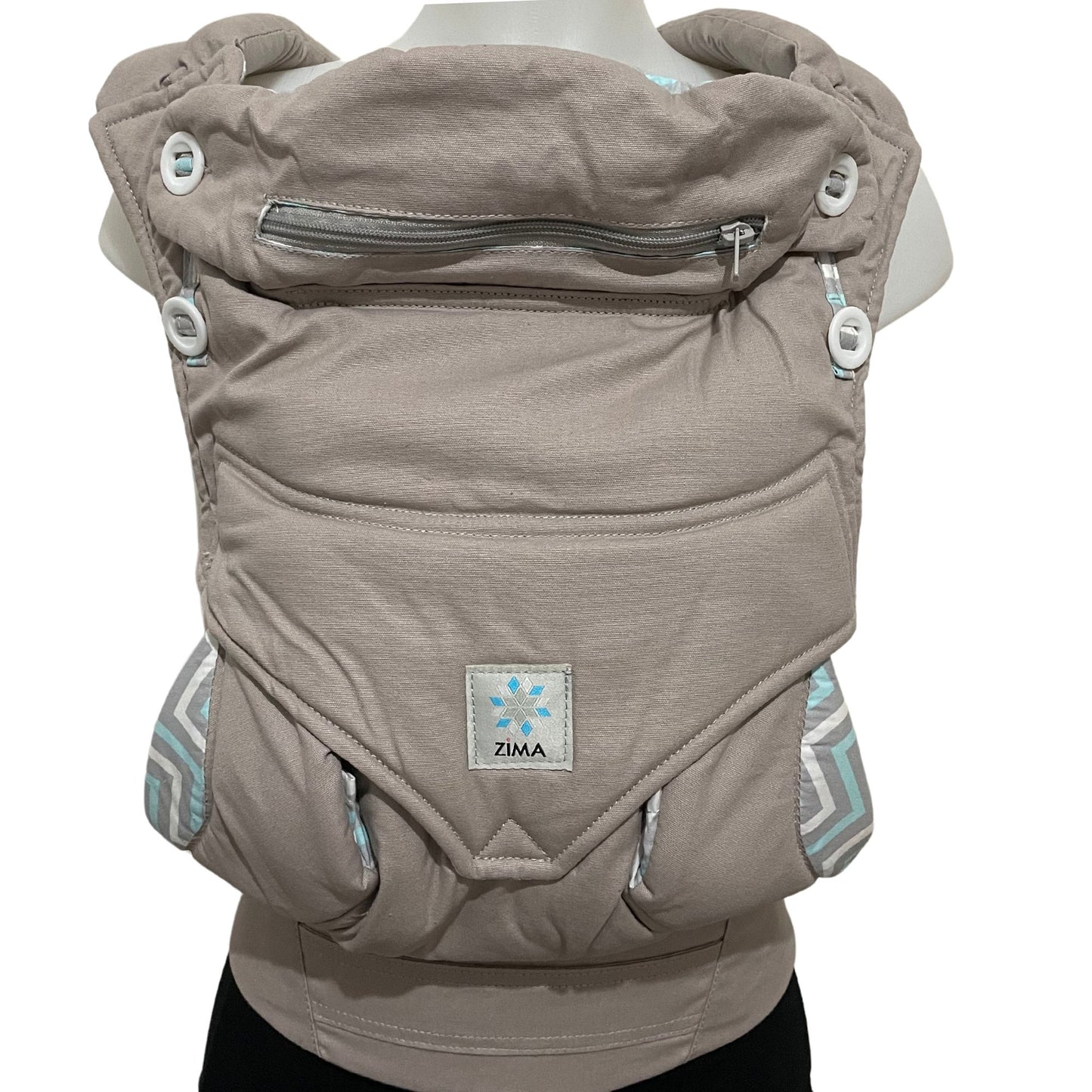 Zima NON-MESH GRAY Ergonomic Baby Carrier Suitable for Newborns - Toddlers (up to 20kg) I Safety-tested, Can be worn up to 45inch Waistline