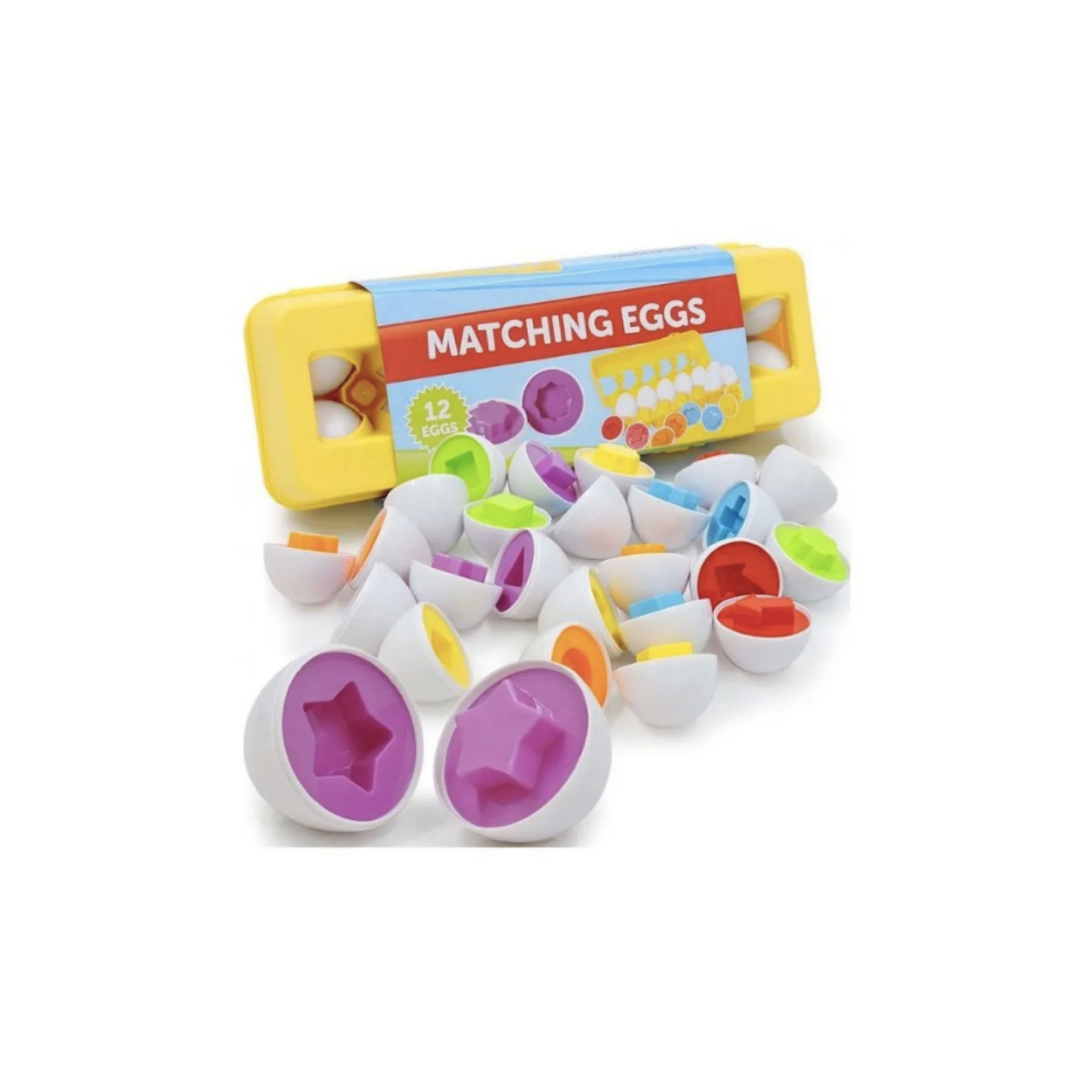 Matmat Lulu Egg Matching Shapes & Number Puzzle 12 pcs For Kids