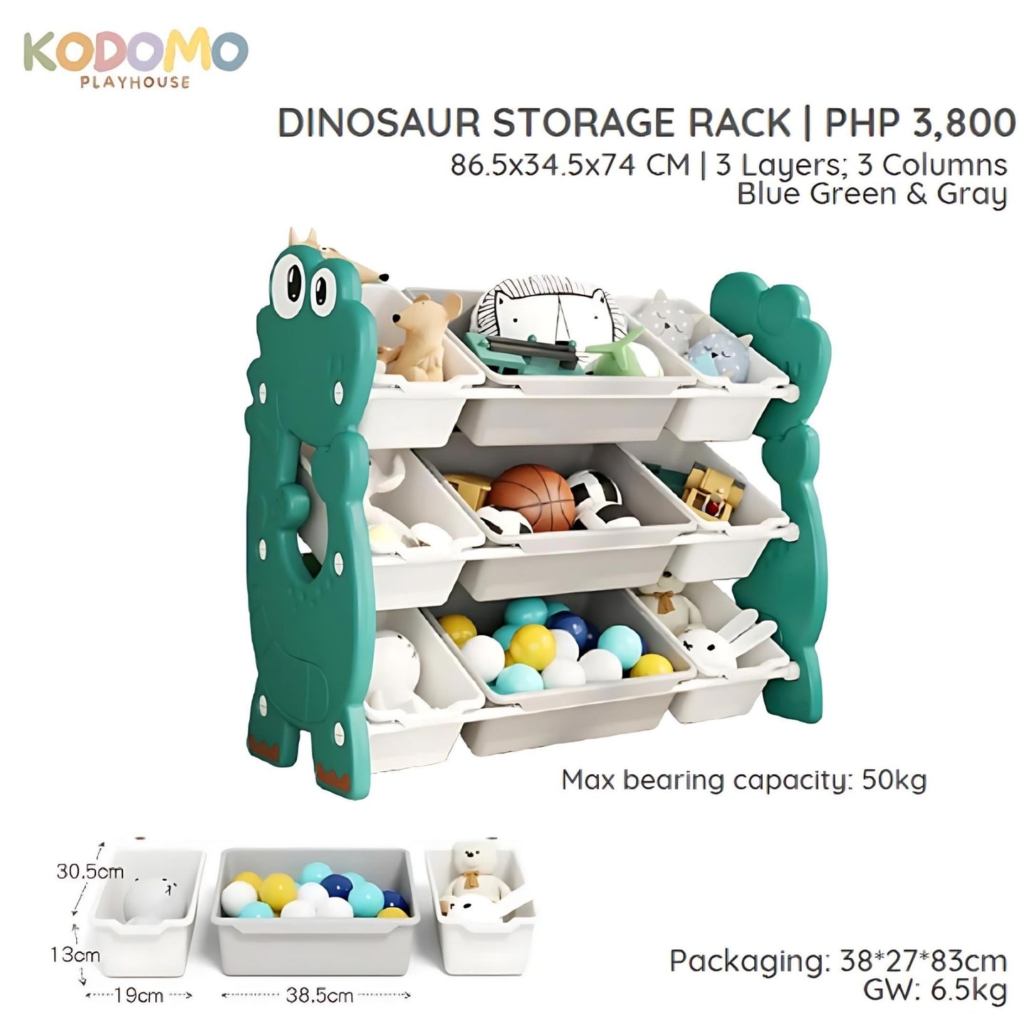 Kodomo Dinosaur Storage Rack