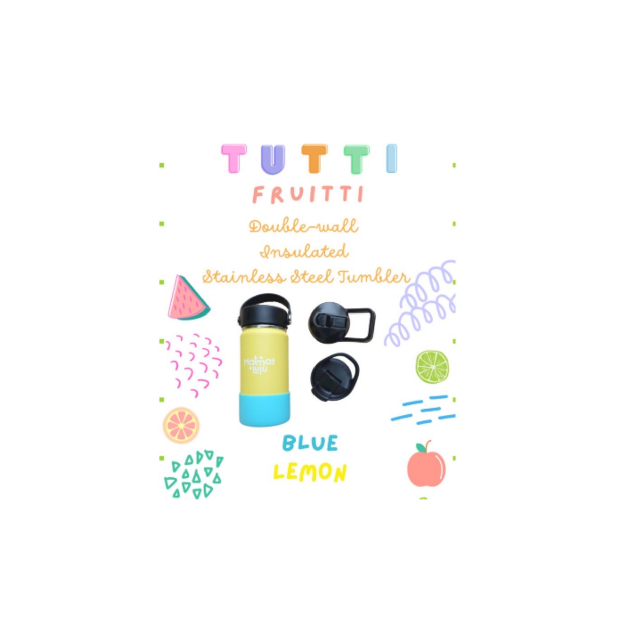 Matmat Lulu Baby Tutti Fruiti Double-wall Insulated Stainless Steel Tumbler