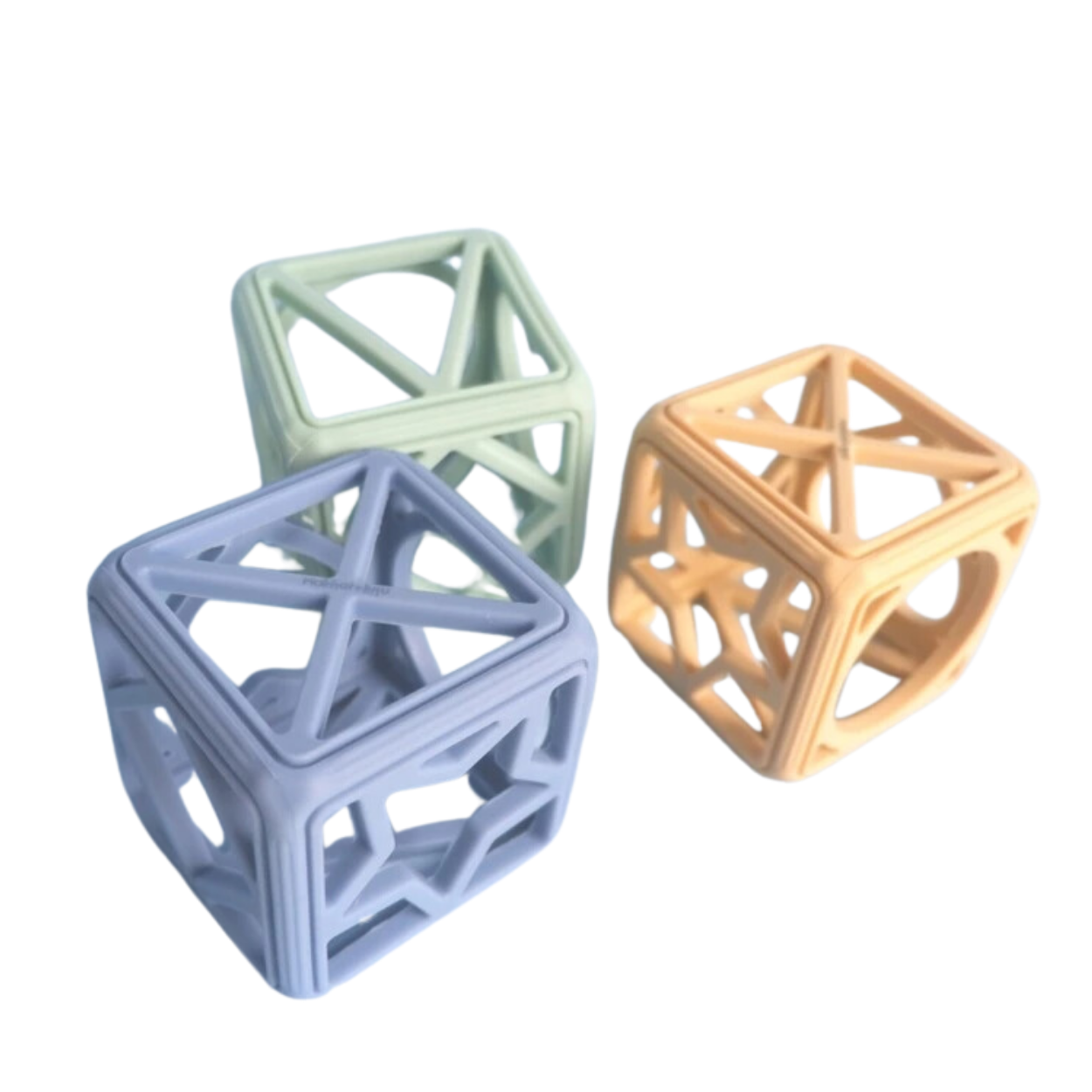 Matmat Lulu Sensory Teether Cube I Helps sensory development, Bacteria resistant